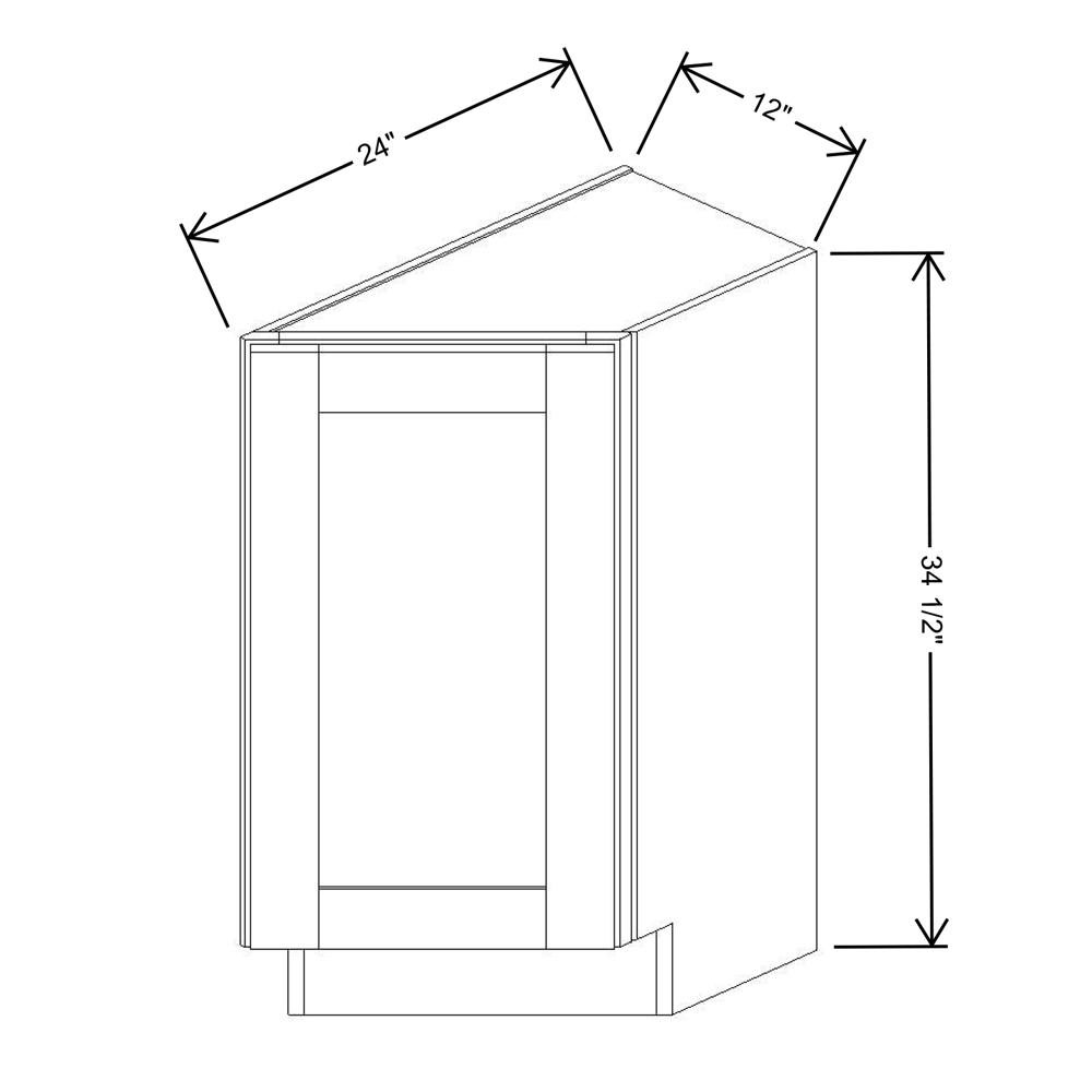 Fabuwood Allure Galaxy horizon 12"W Base Transitional