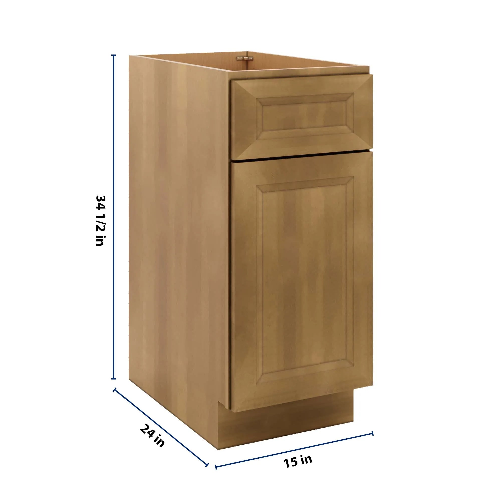 J&K Butterscotch B8 Base Waste Bin Pull-Out w/One (1) Bin Cut-out - 15" W