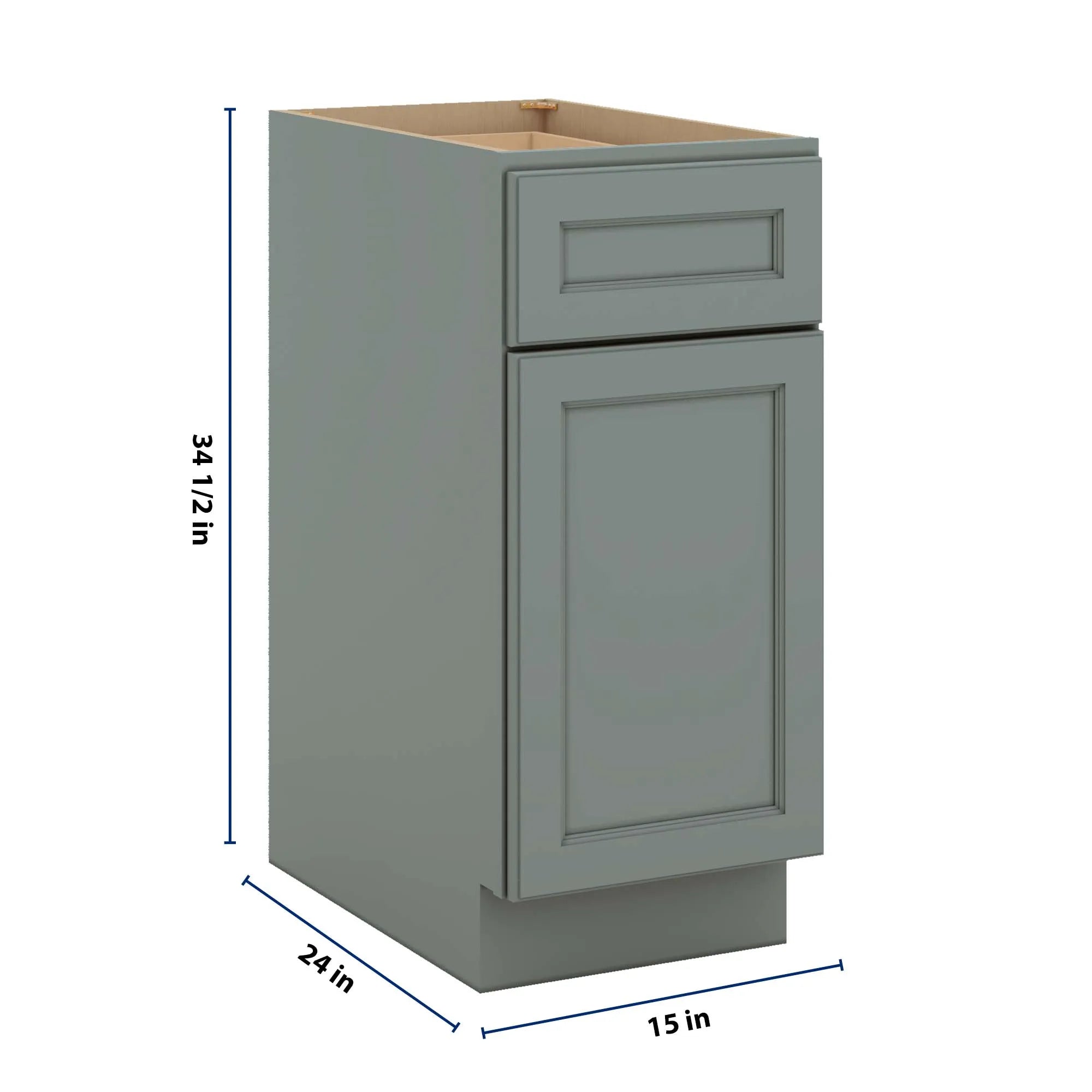 J&K Sage E3 Base Waste Bin Pull-Out w/One (1) Bin Cut-out - 15" W