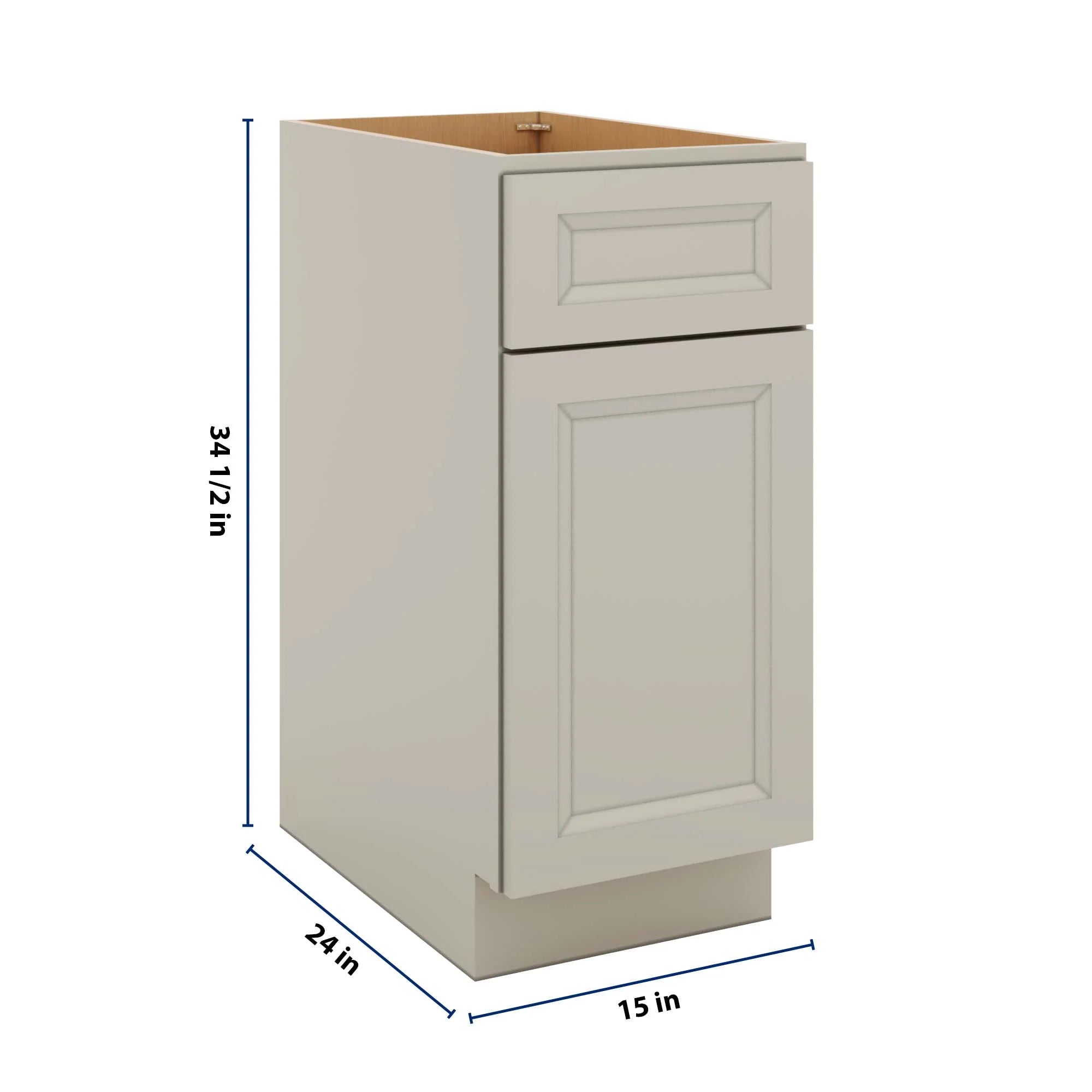 J&K Pebble B6 Base Waste Bin Pull-Out w/One (1) Bin Cut-out - 15" W
