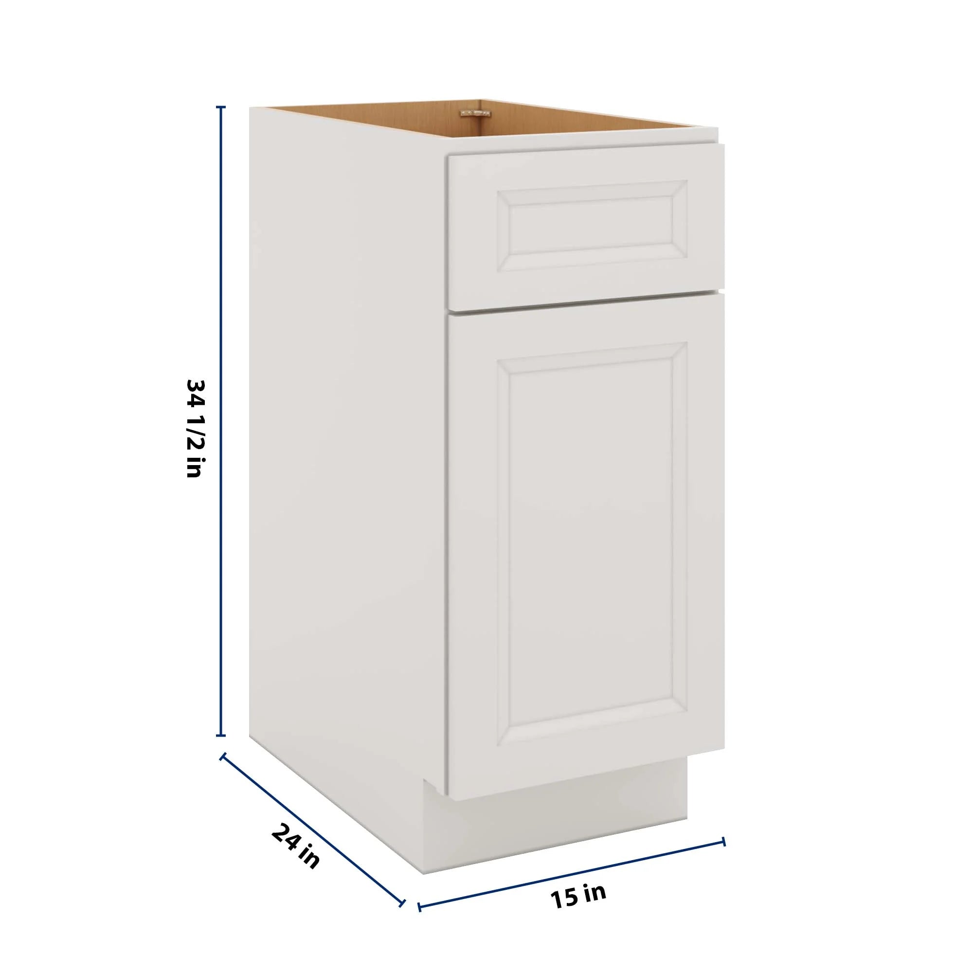 J&K Pure B5 Base Waste Bin Pull-Out w/One (1) Bin Cut-out - 15" W