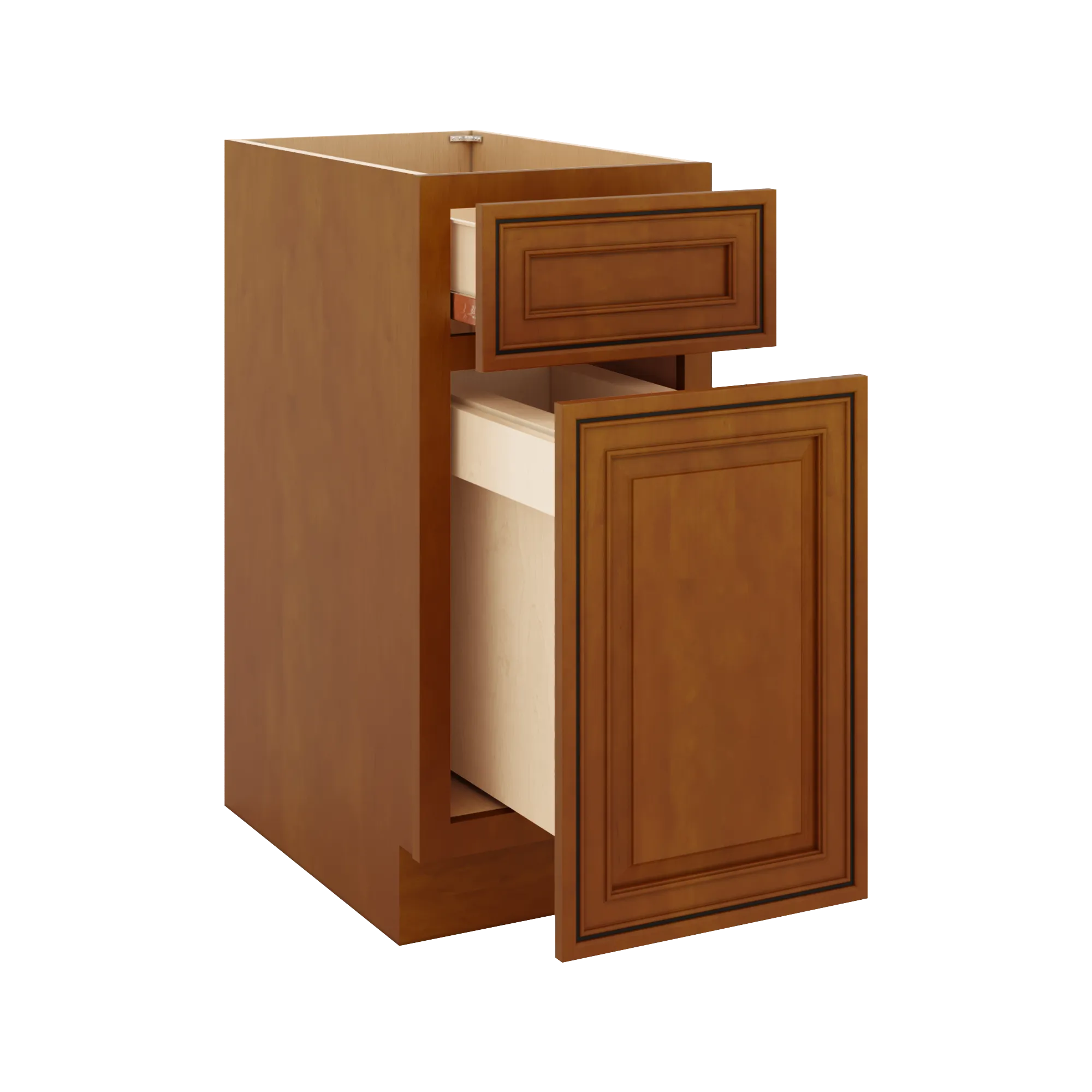 j k mocha glazed k10 base waste bin pull out w one 1 bin cut out 15 w