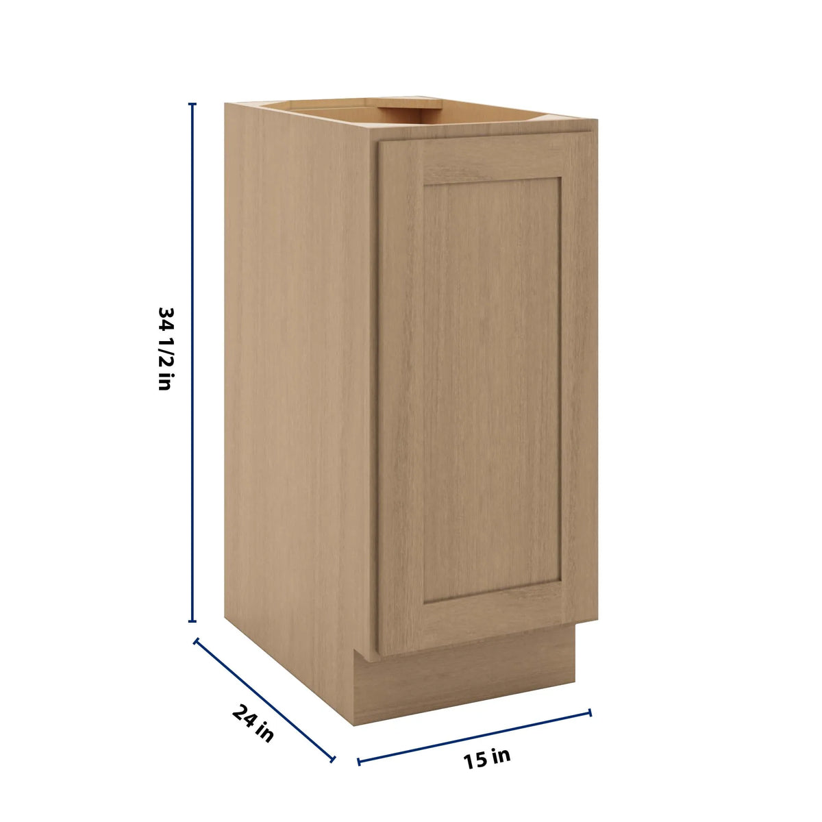 CNC Luxor 5-Piece Harvest 15" W Full Height Waste Basket Cabinet