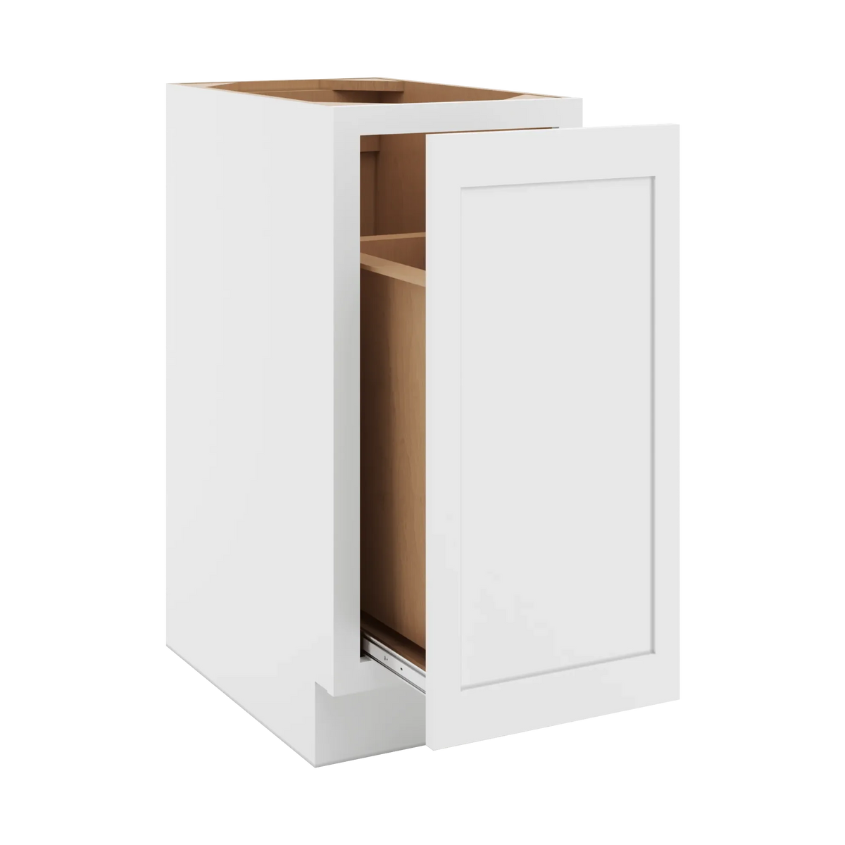 cnc luxor white 15 w full height waste basket cabinet