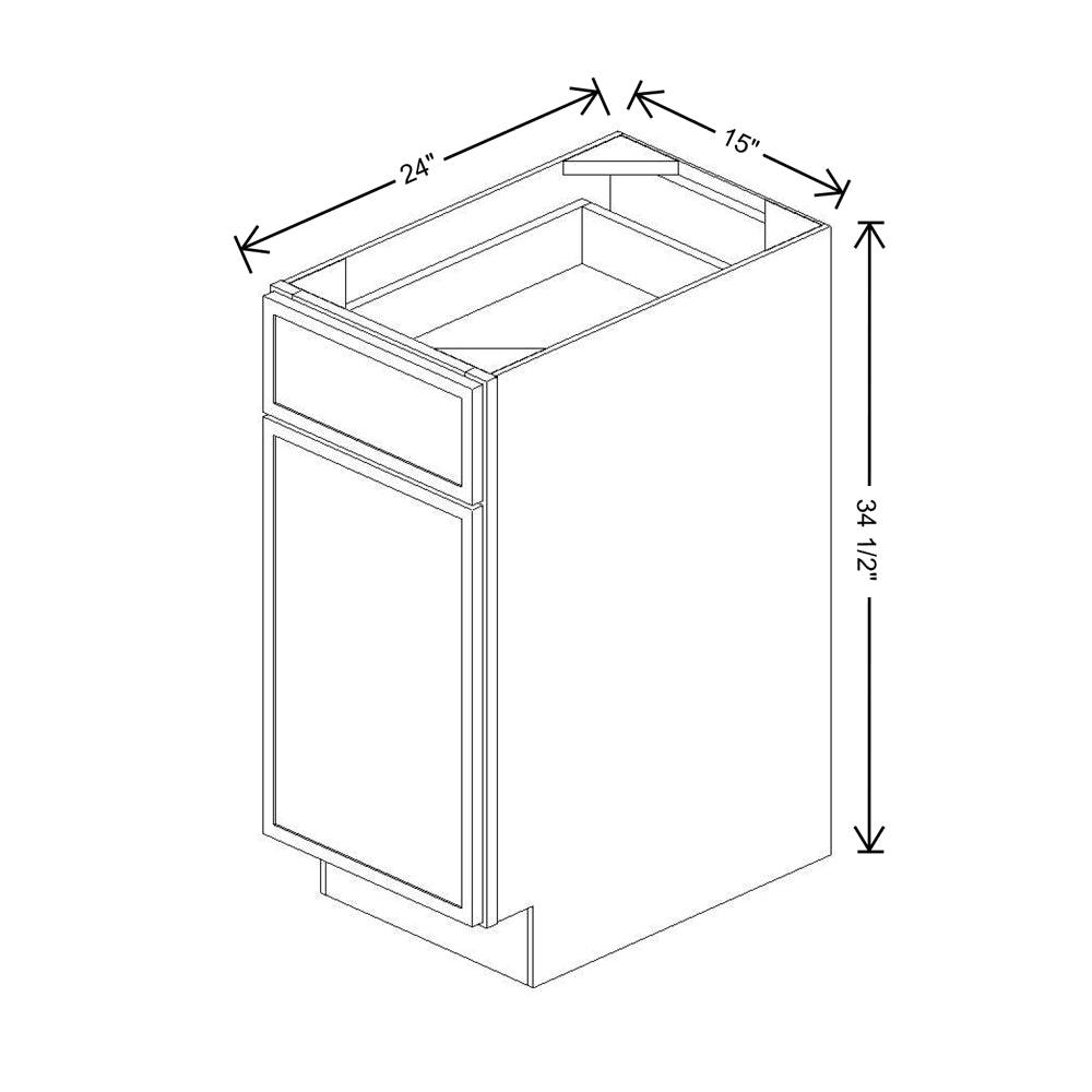 Cubitac Imperial Montclair Cashmere 15"W Waste Basket Base Cabinet