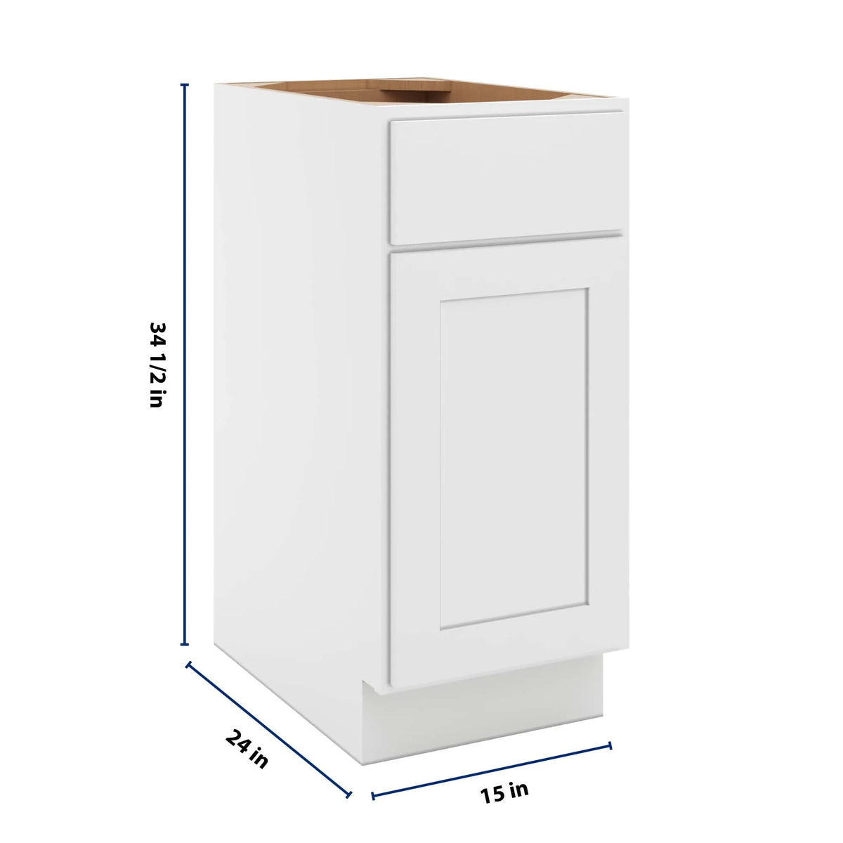 cnc luxor white 15 w waste basket cabinet