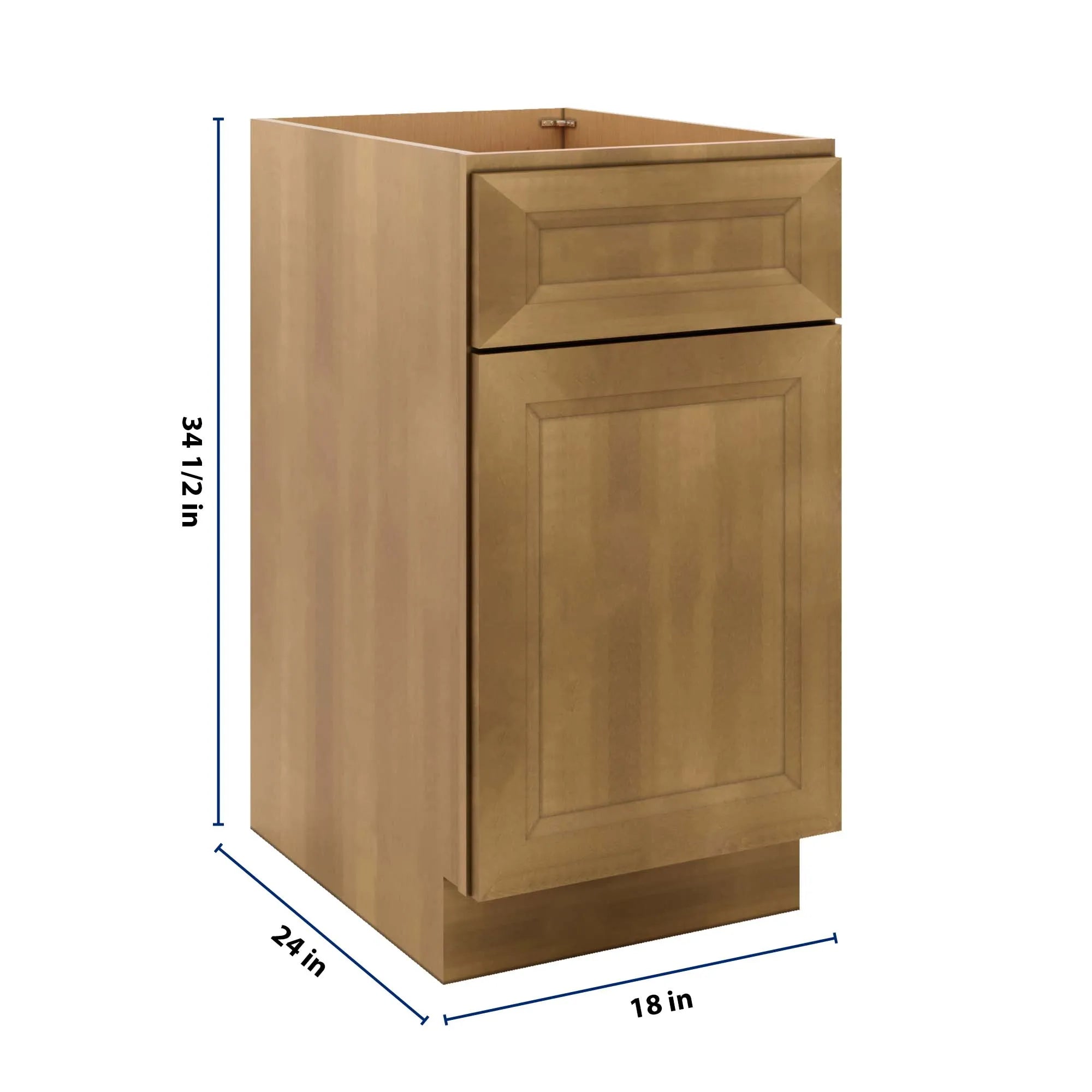 J&K Butterscotch B8 Base Waste Bin Pull-Out w/Two (2) Bin Cut-outs - 18" W