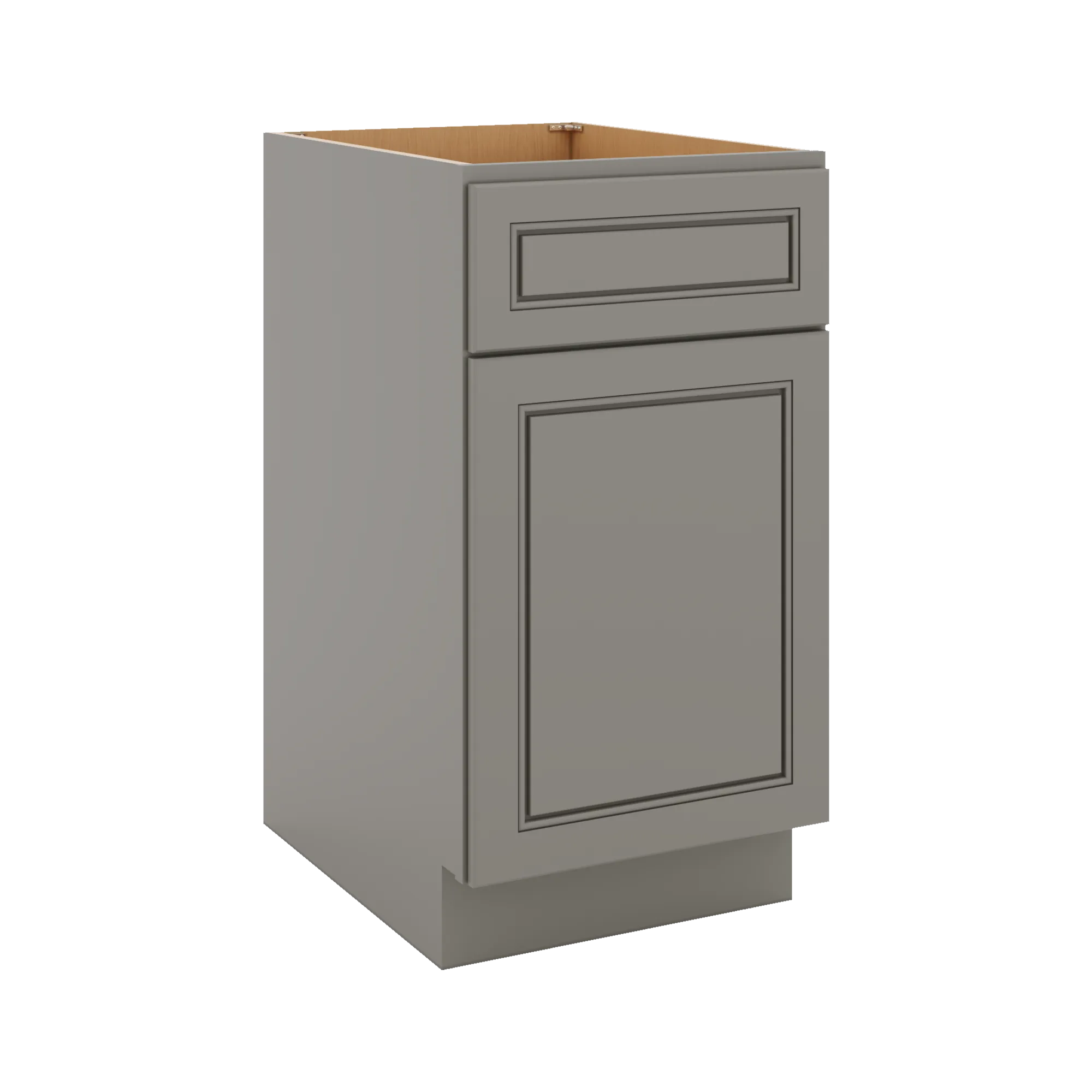 J&K Greige K3 Base Waste Bin Pull-Out w/Two (2) Bin Cut-outs - 18" W