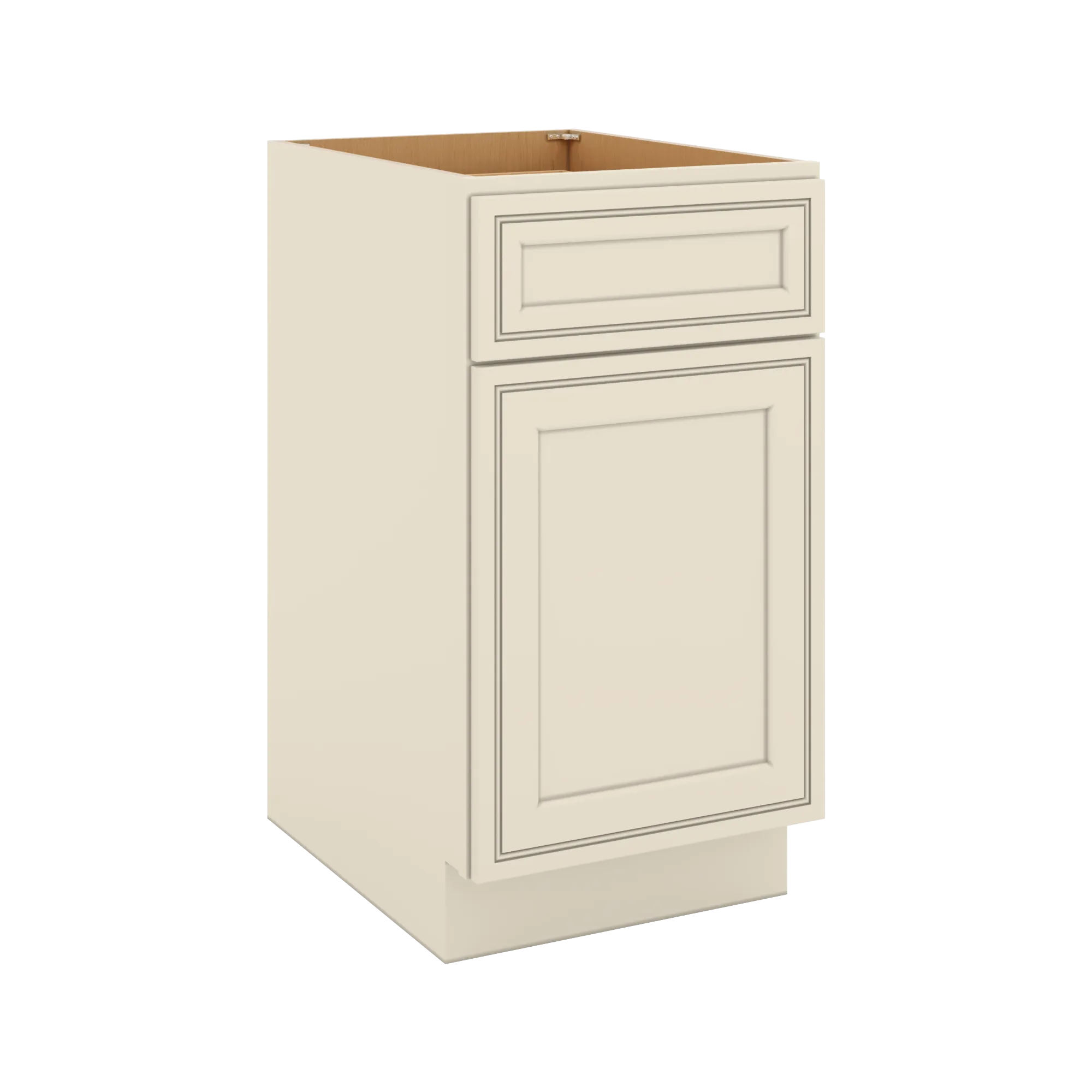 J&K Pearl Glazed H9 Base Waste Bin Pull-Out w/Two (2) Bin Cut-outs - 18" W