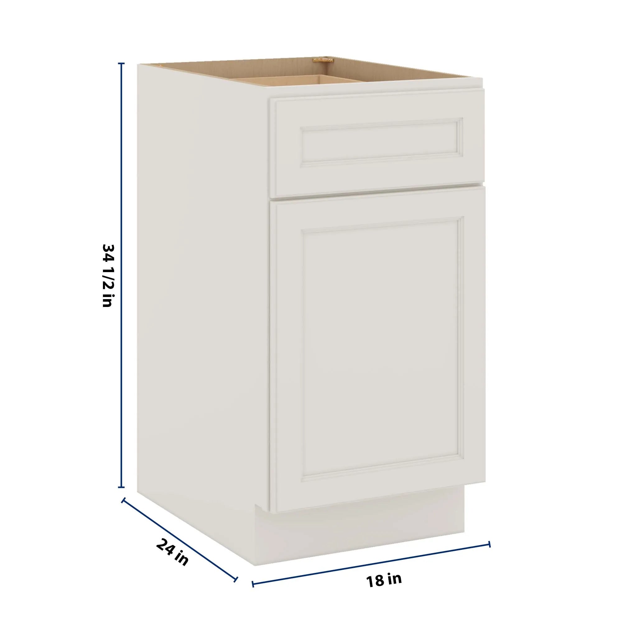 J&K Dove E1 Base Waste Bin Pull-Out w/Two (2) Bin Cut-outs - 18" W
