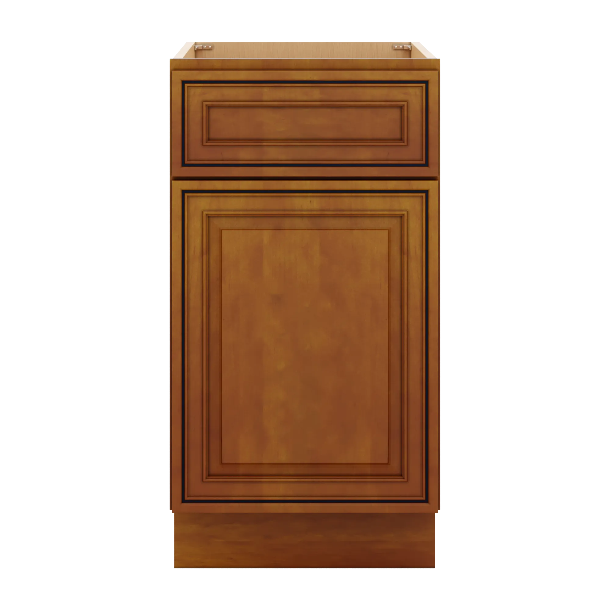 j k mocha glazed k10 base waste bin pull out w two 2 bin cut outs 18 w