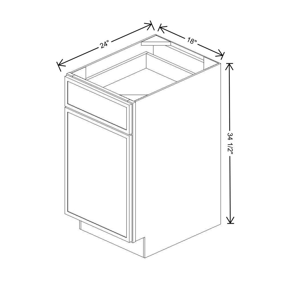 Cubitac Imperial Madison Dusk 18"W Waste Basket Base Cabinet