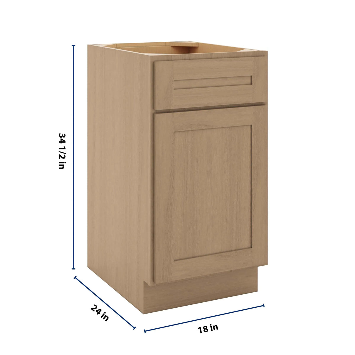CNC Luxor 5-Piece Harvest 18" W Waste Basket Cabinet