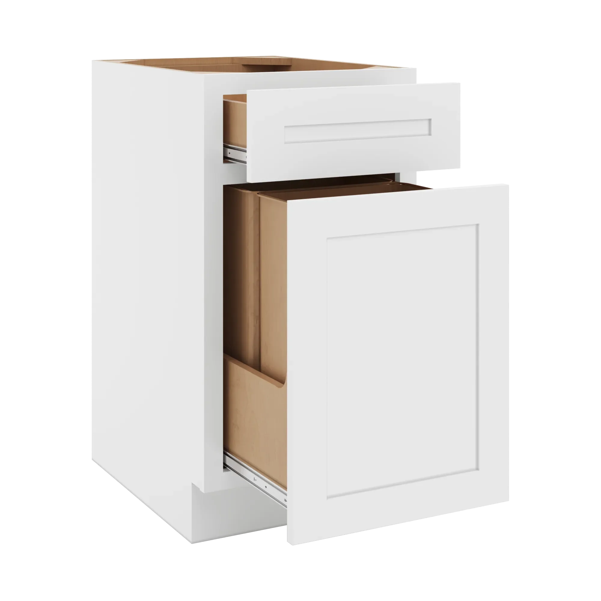 cnc luxor 5 piece white 18 w waste basket cabinet