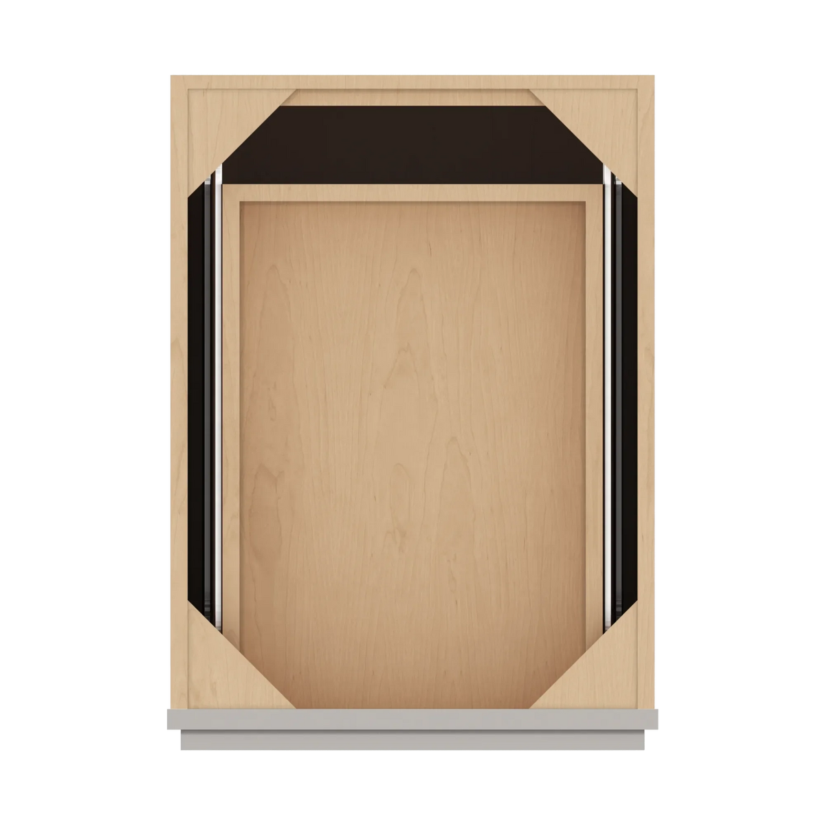 cnc luxor misty grey 18 w waste basket cabinet