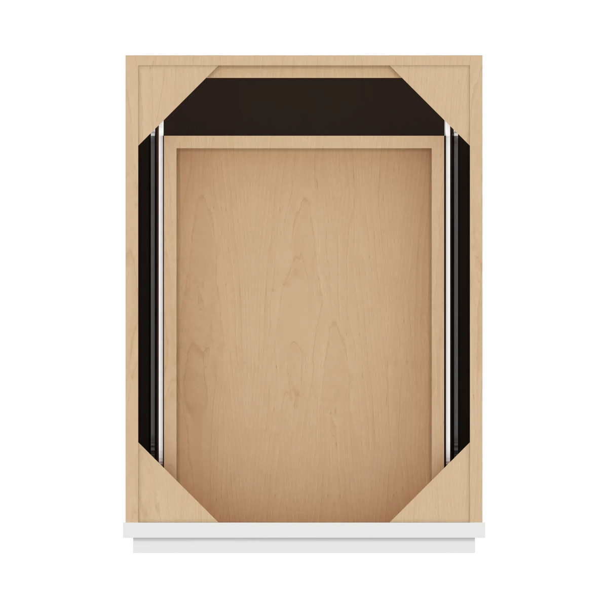 cnc luxor white 18 w waste basket cabinet