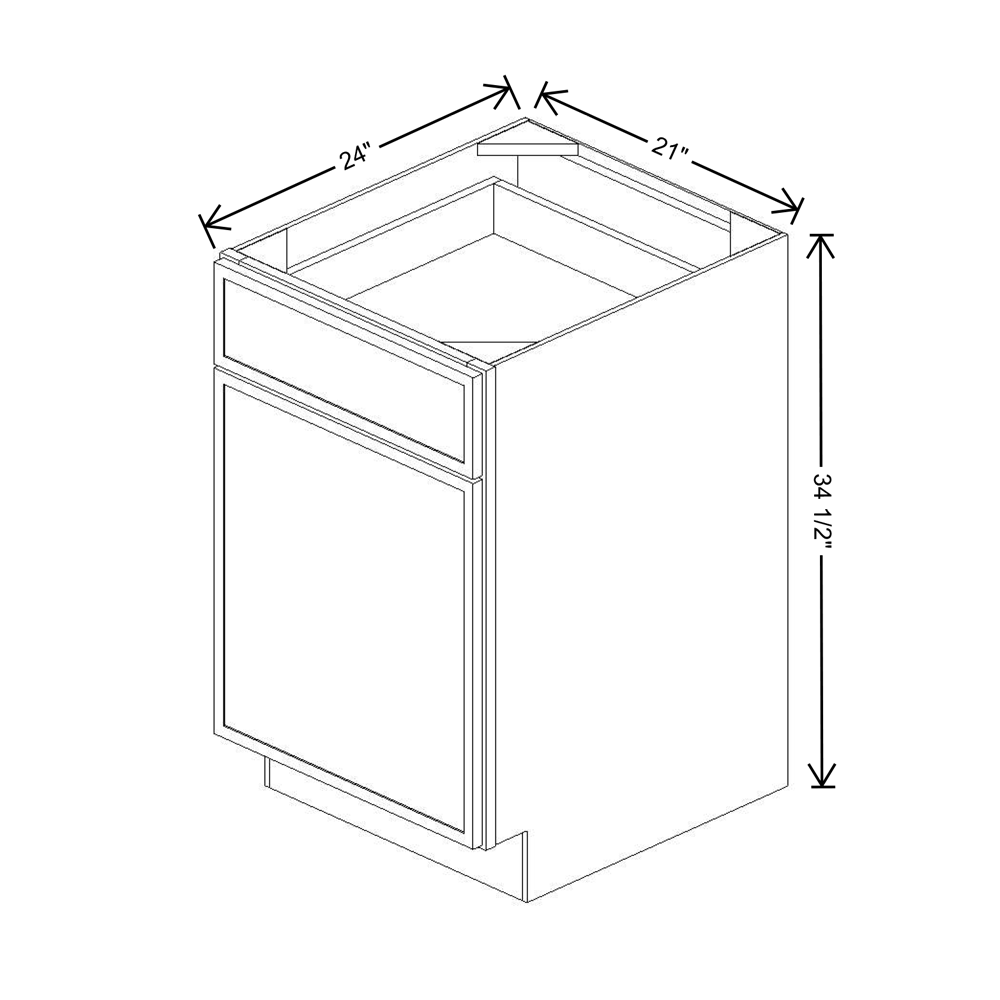 Cubitac Imperial Madison Dusk 21"W Waste Basket Base Cabinet