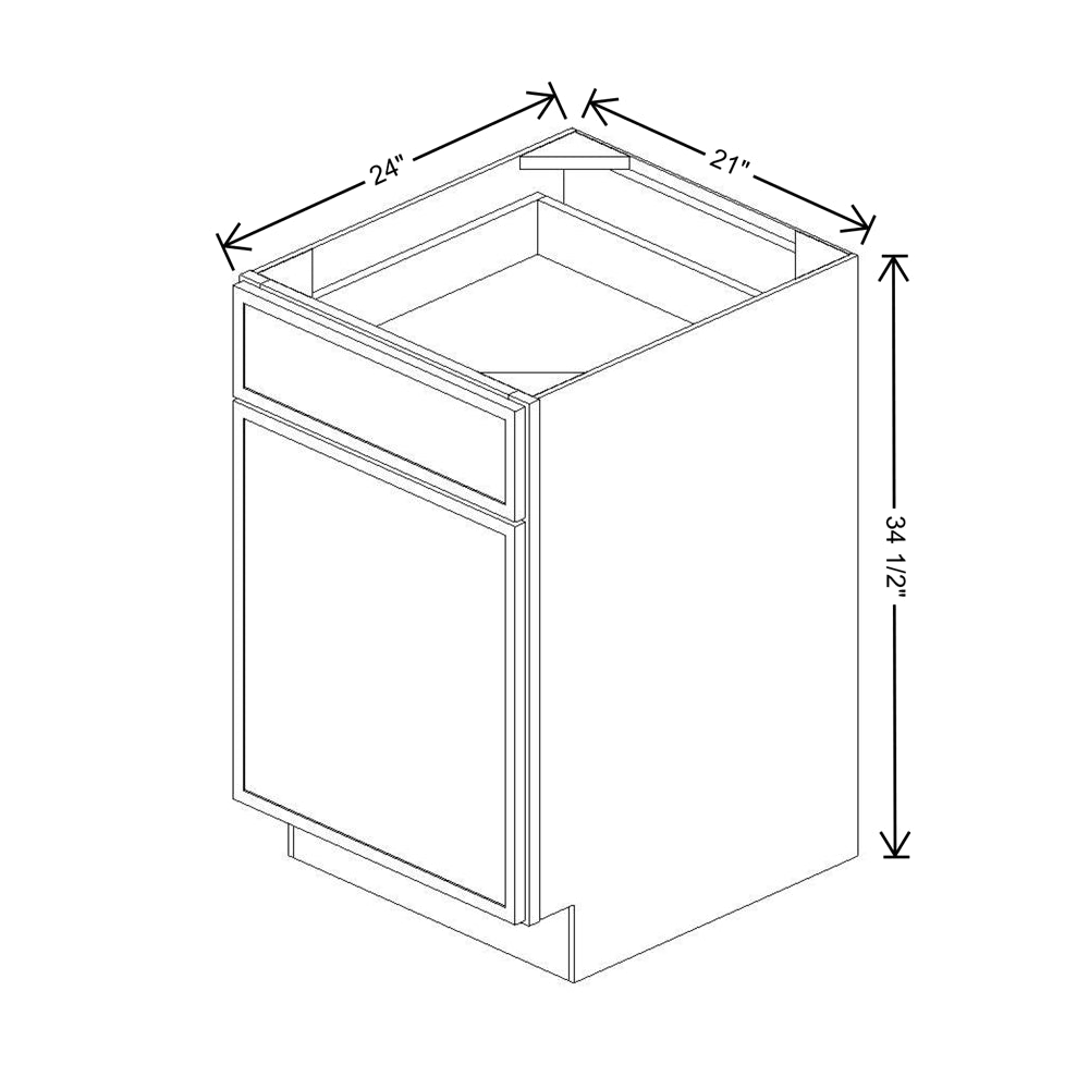 Cubitac Basic Oxford Latte 21"W Waste Basket Base Cabinet