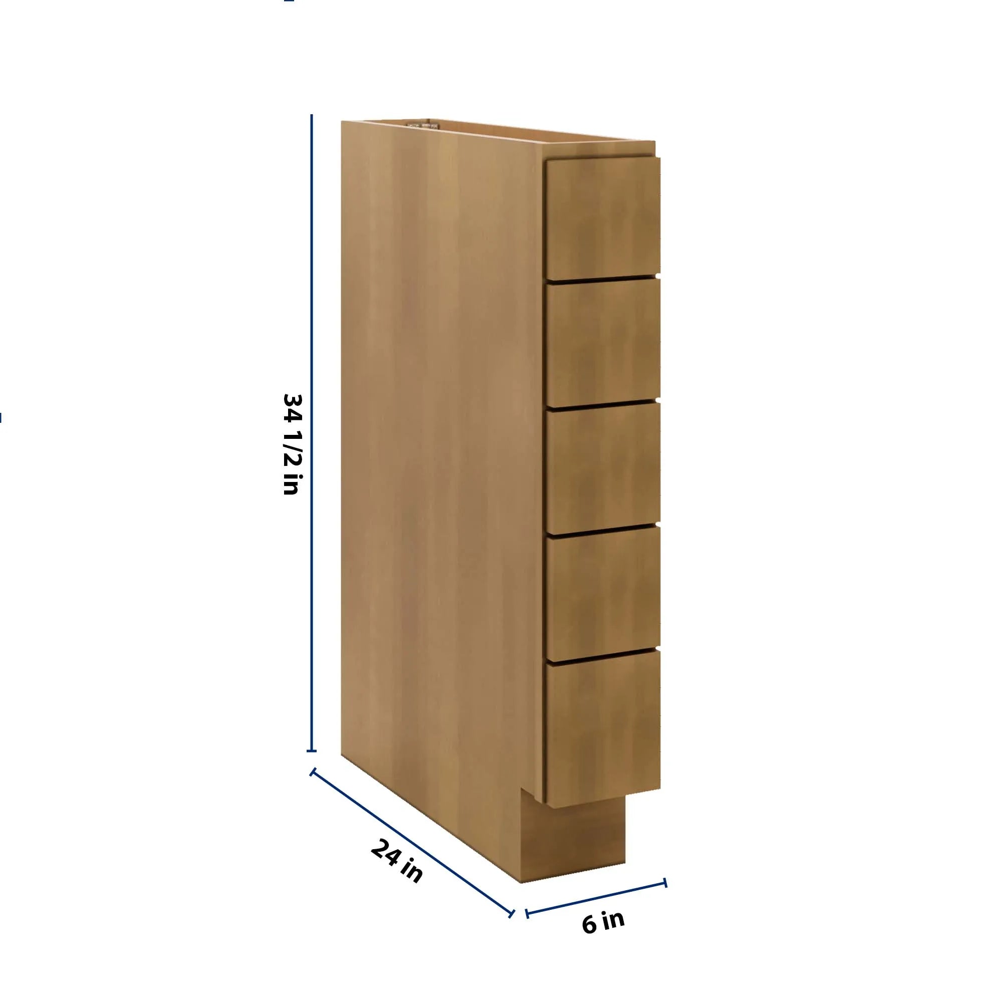 J&K Butterscotch B8 Spice Drawer Base - 6" W