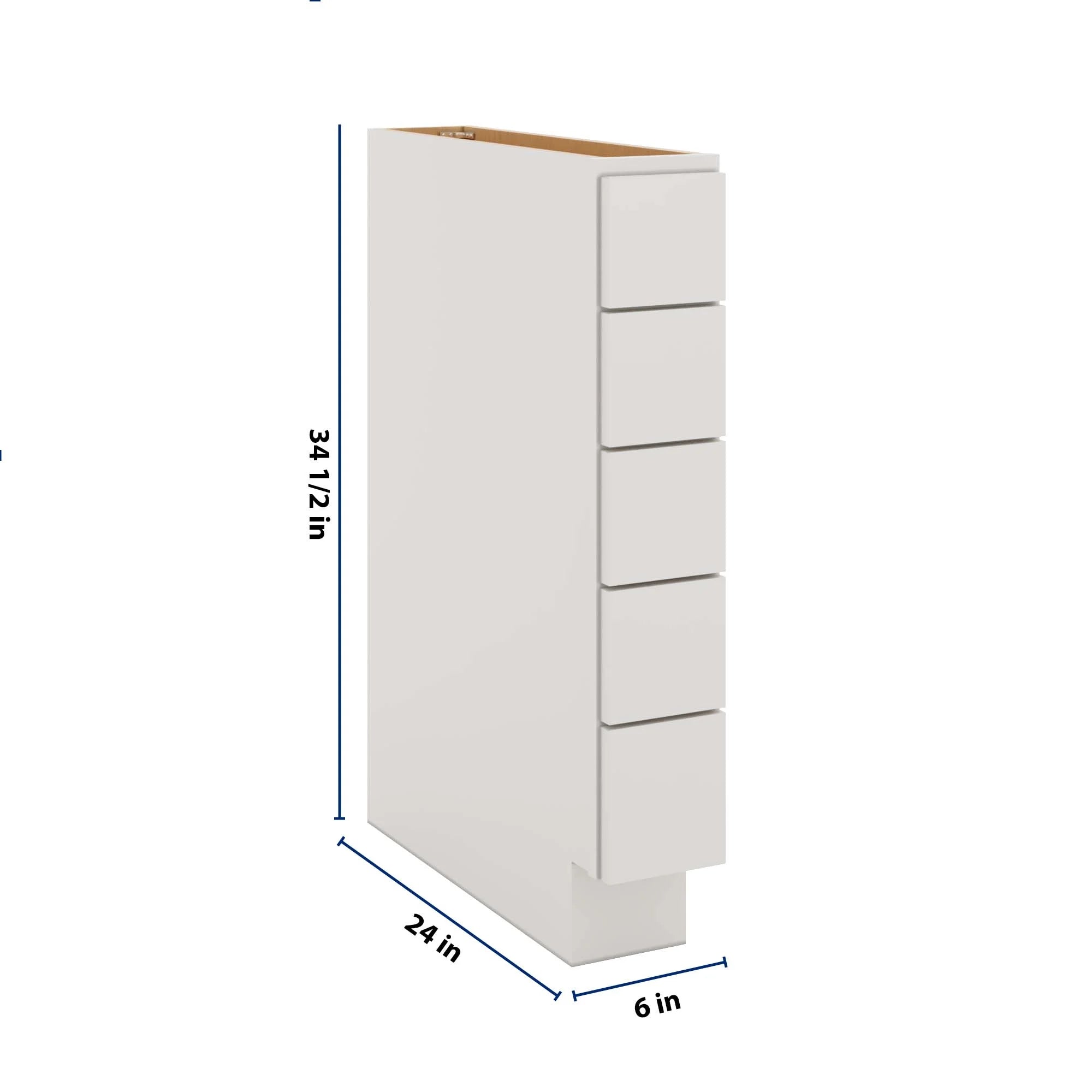 J&K Pure B5 Spice Drawer Base - 6" W
