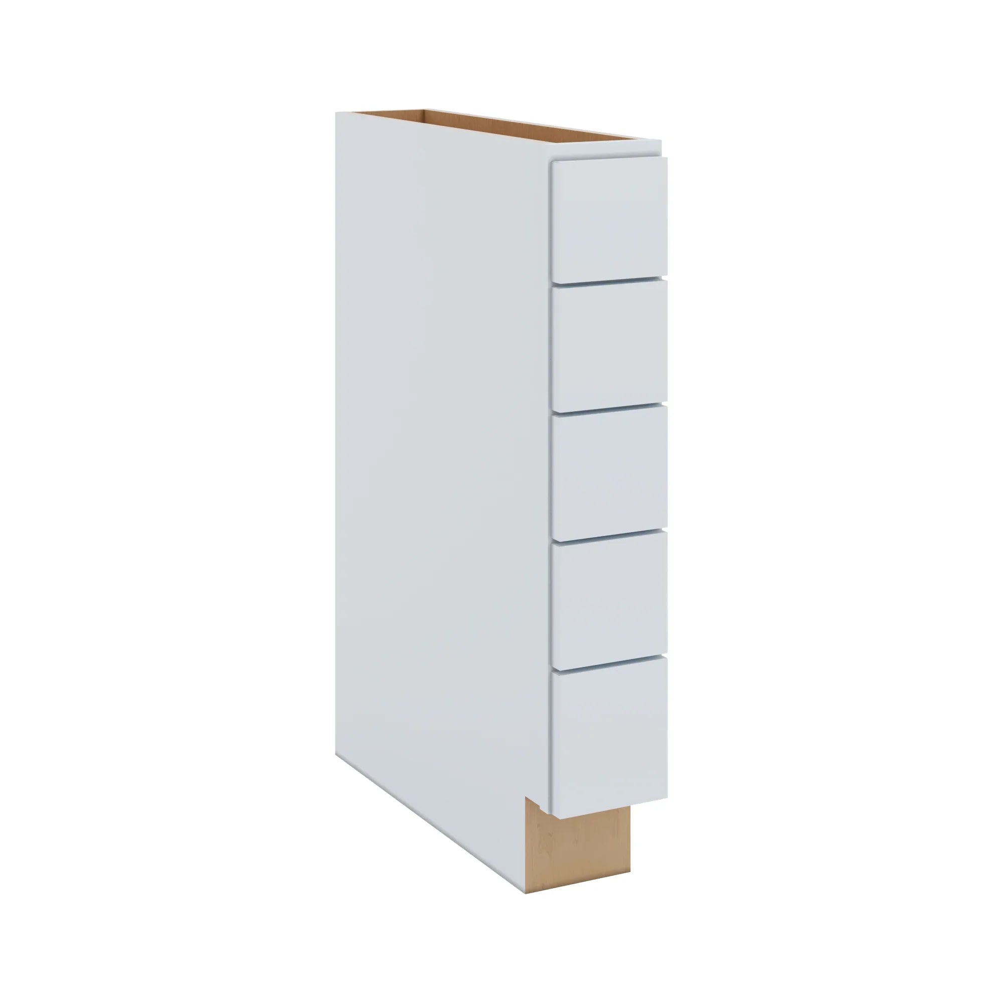 J&K White Shaker S8 Spice Drawer Base - 6" W
