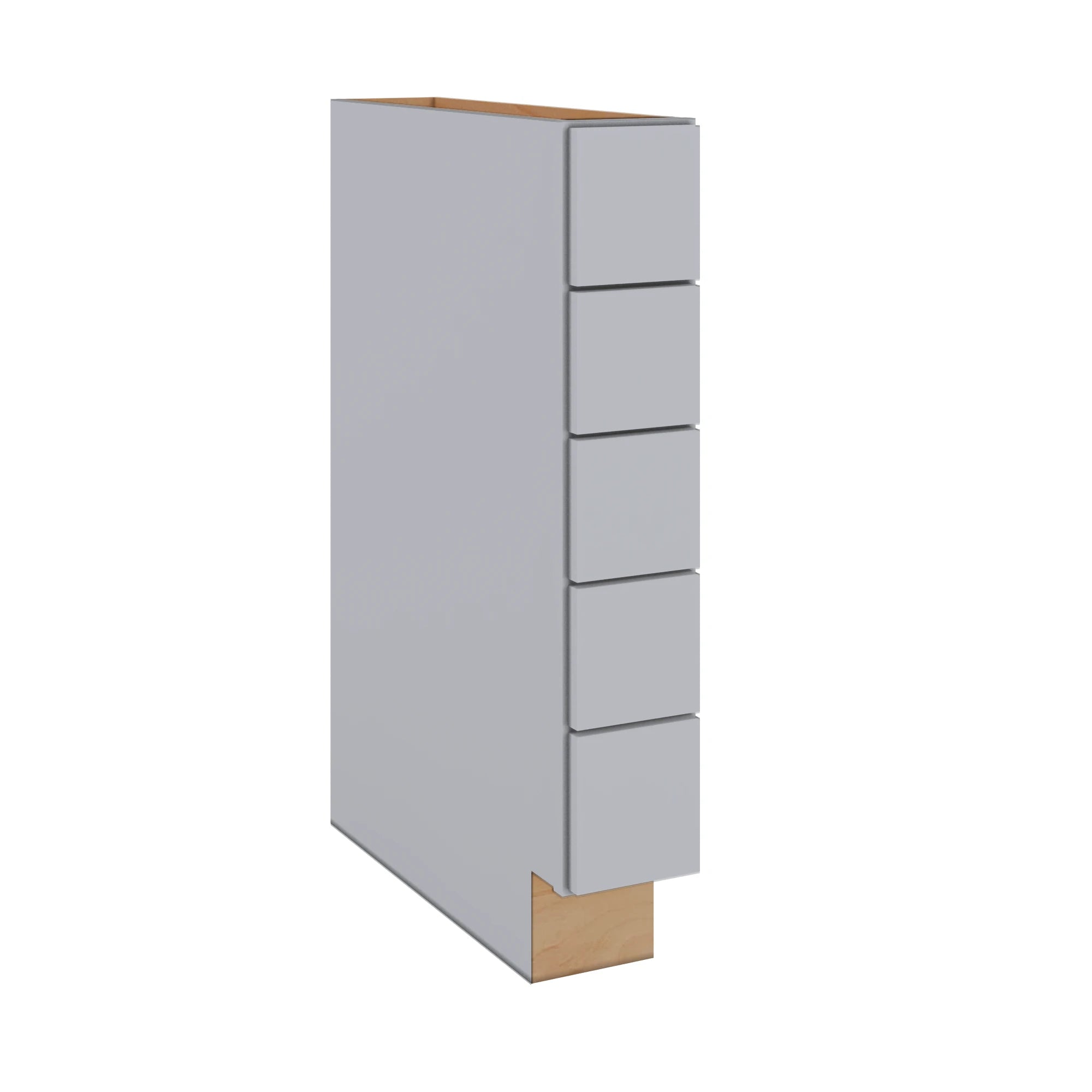 Modernform Cabinet Grey Shaker 06" W X 34 1/2" H X 24" D Base Drawer w/Spice Rack