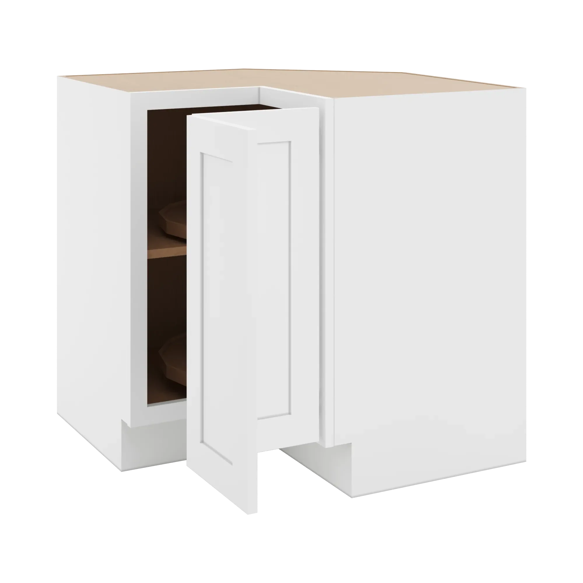 cnc luxor 5 piece white 36 w lazy susan corner base cabinet