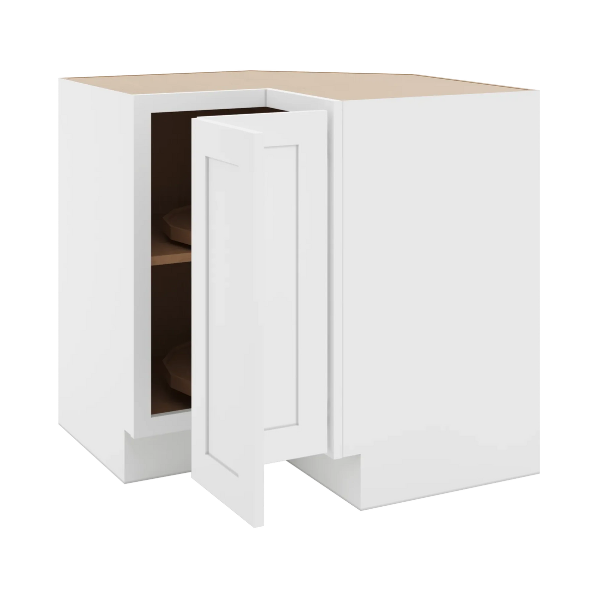 cnc luxor white 36 w lazy susan corner base cabinet