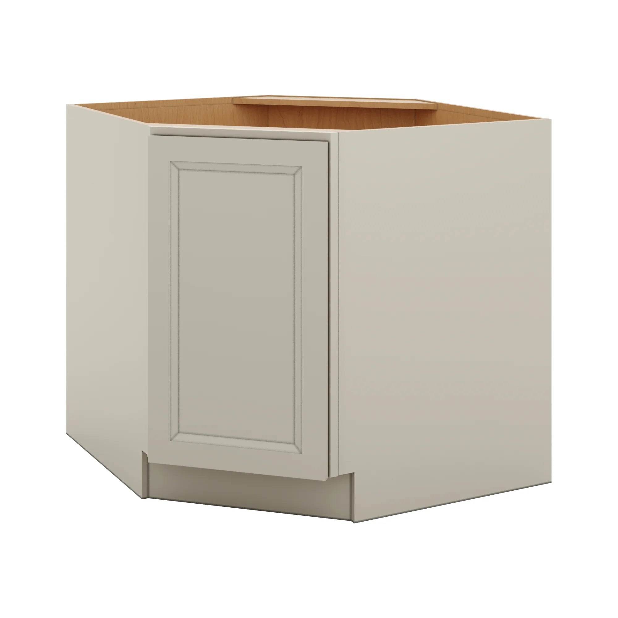 J&K Pebble B6 Base Corner Diagonal w/With Round Lazy-Susan Tray - 36"W