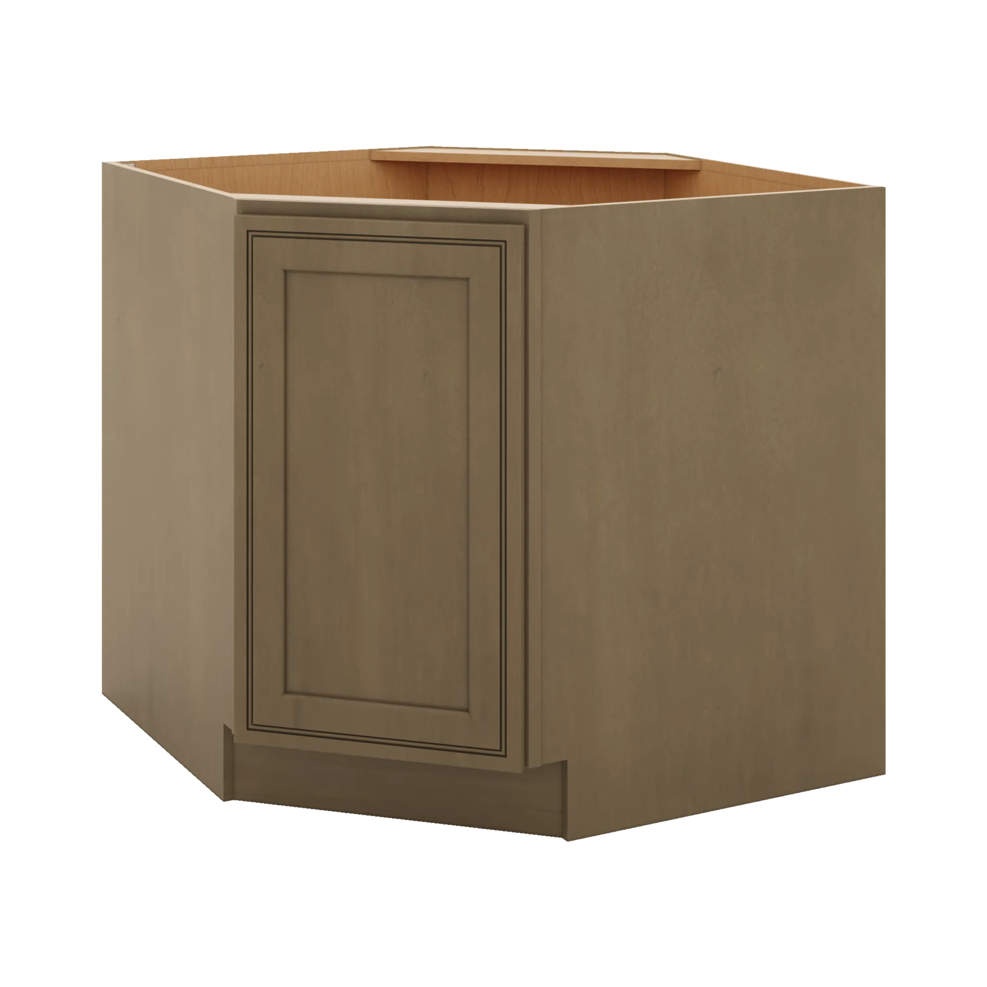 J&K Hazel H8 Base Corner Diagonal w/With Round Lazy-Susan Tray - 36"W