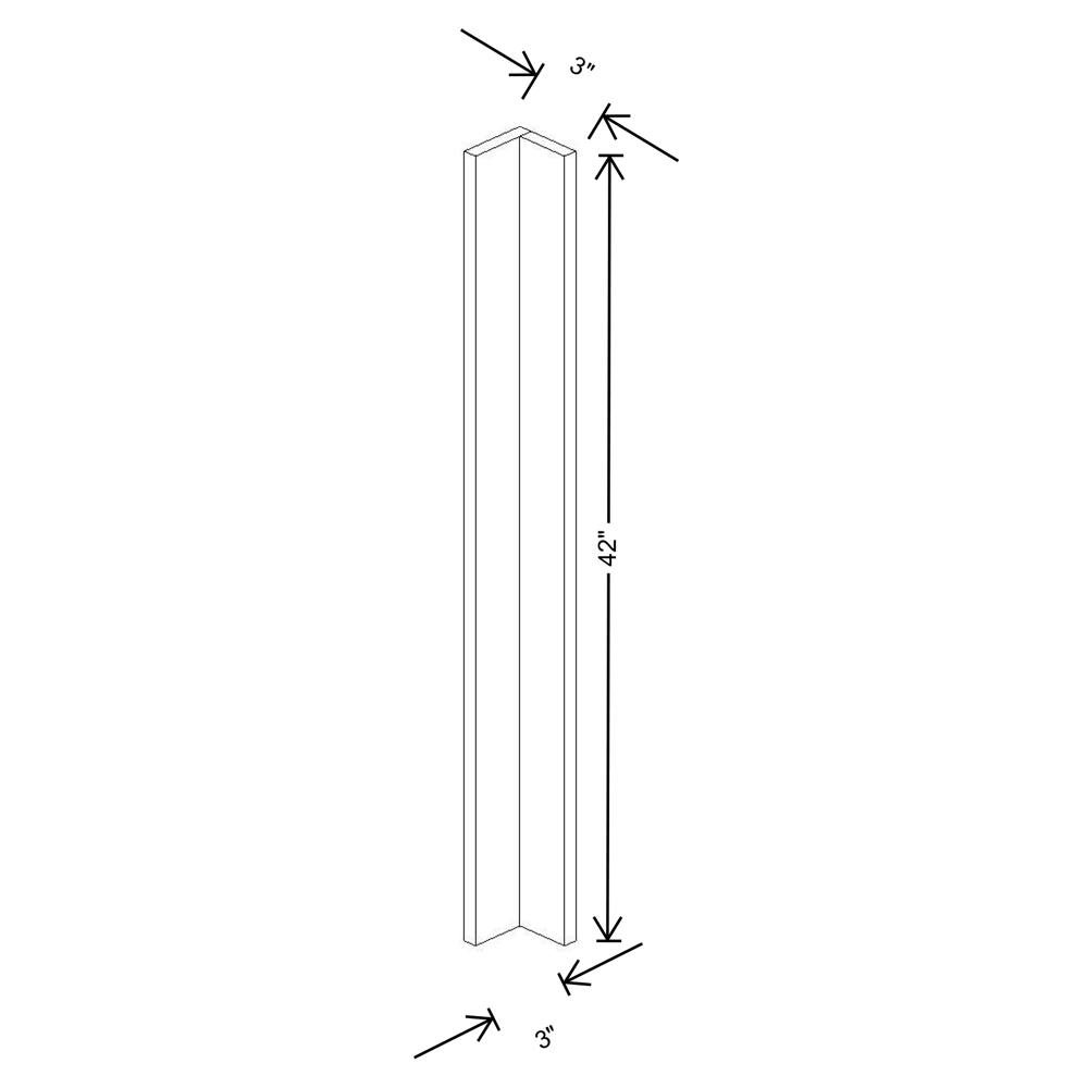 Fabuwood Illume Tuscany Olmo 3  Corner Wall Filler