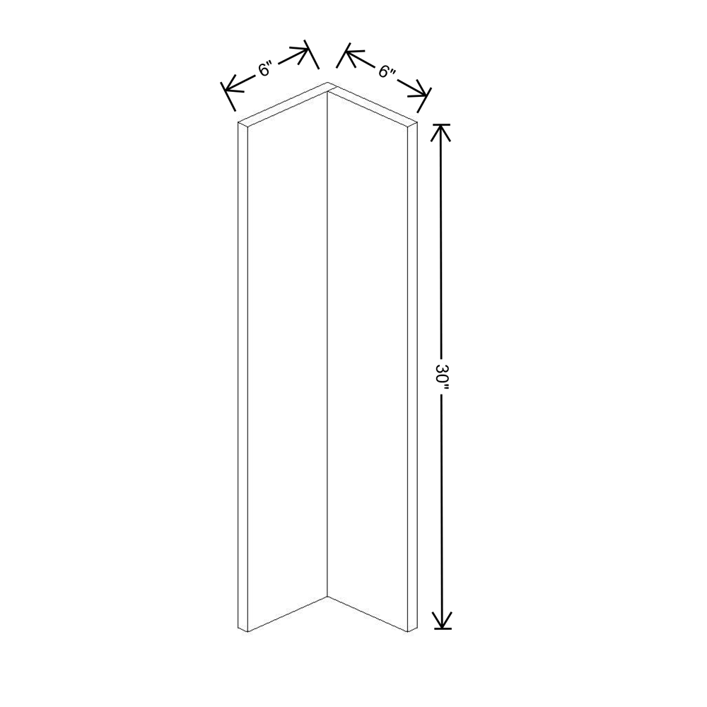 Fabuwood Illume Tuscany Olmo 3  Corner Wall Filler