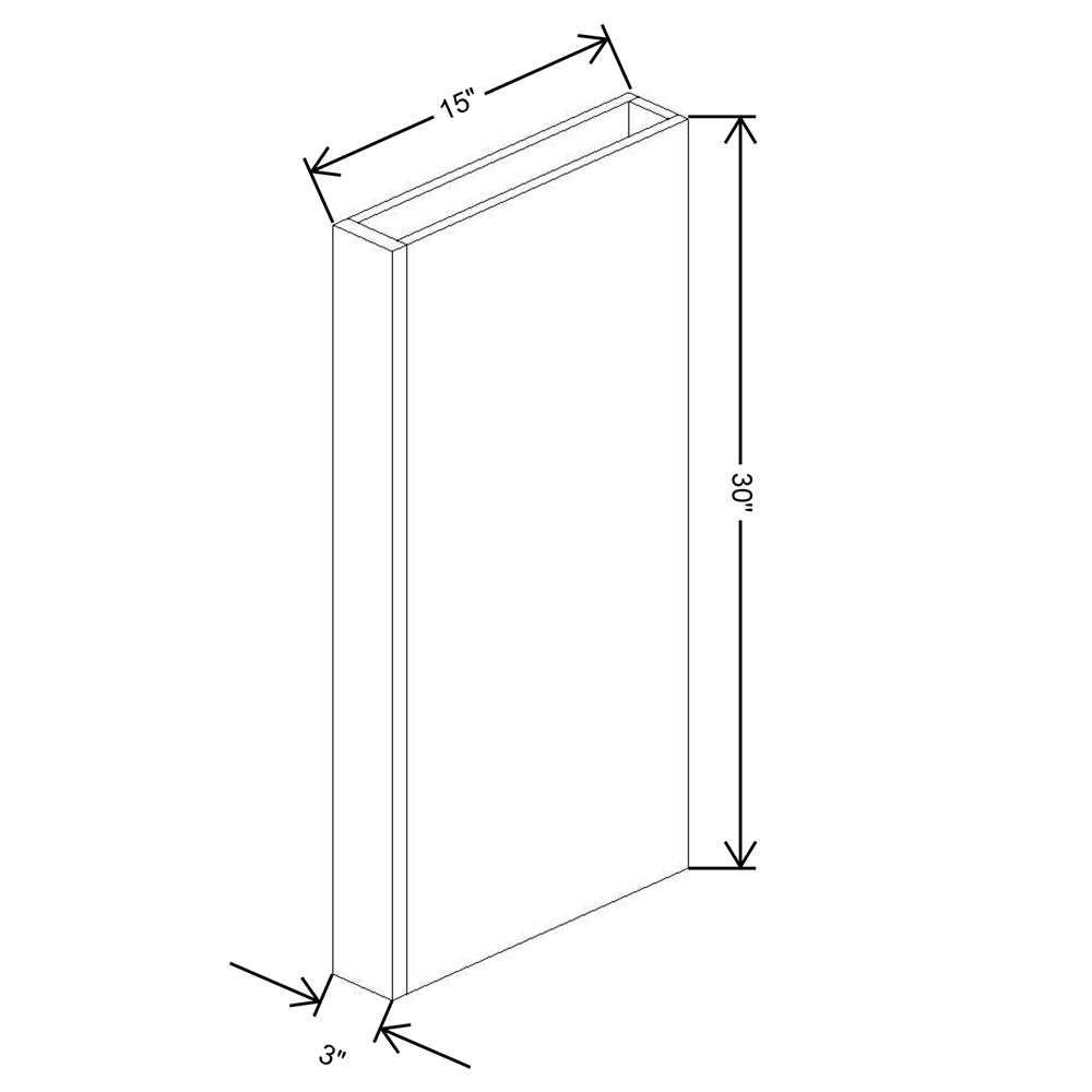 Fabuwood Allure Luna Kona 30"H Columns