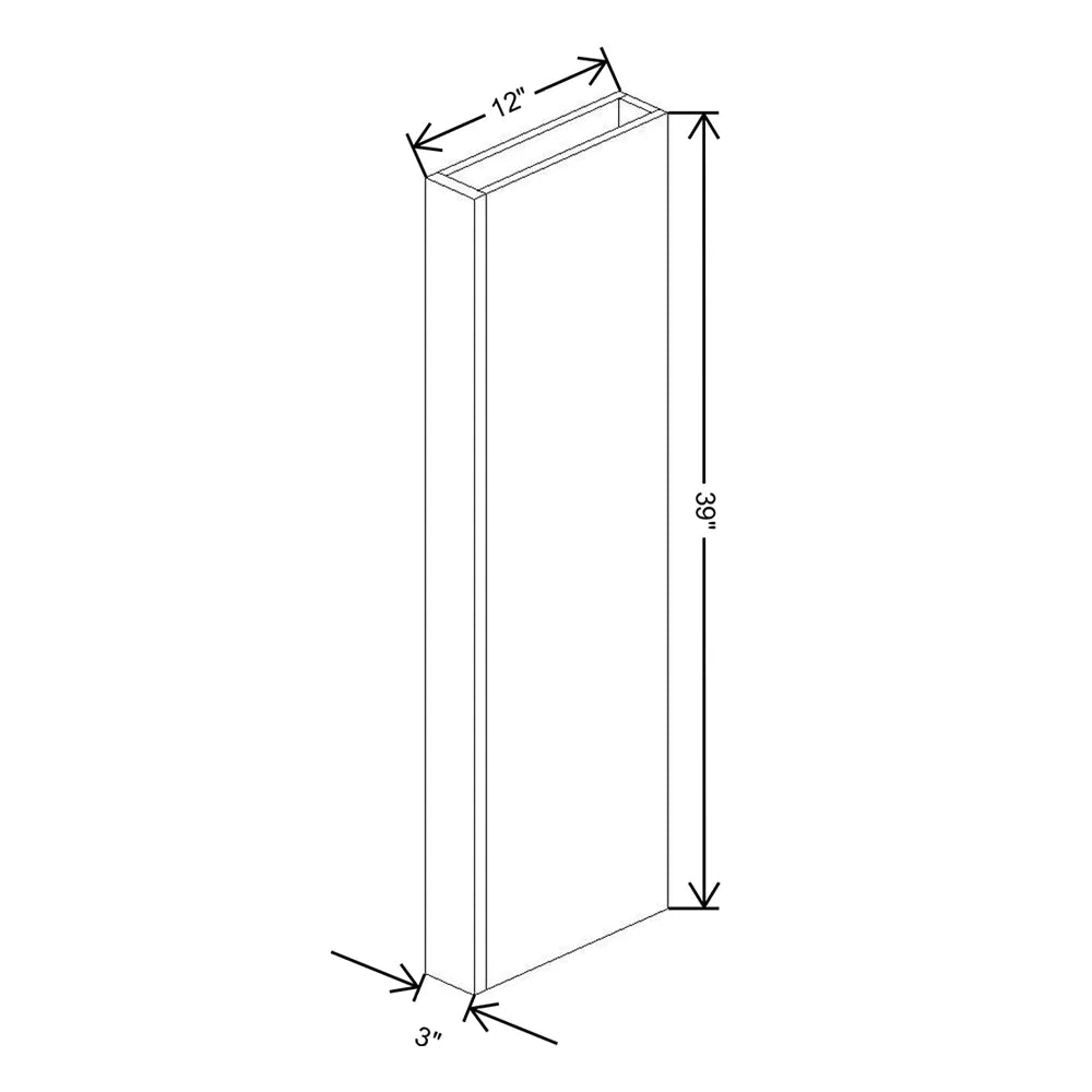 Fabuwood Allure Fusion Oyster 3" W X 39" H X 12" D Column
