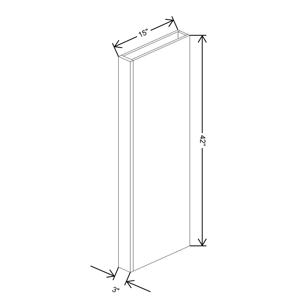 Cubitac Imperial Bergen Latte Column Wall 12"D x 42"H