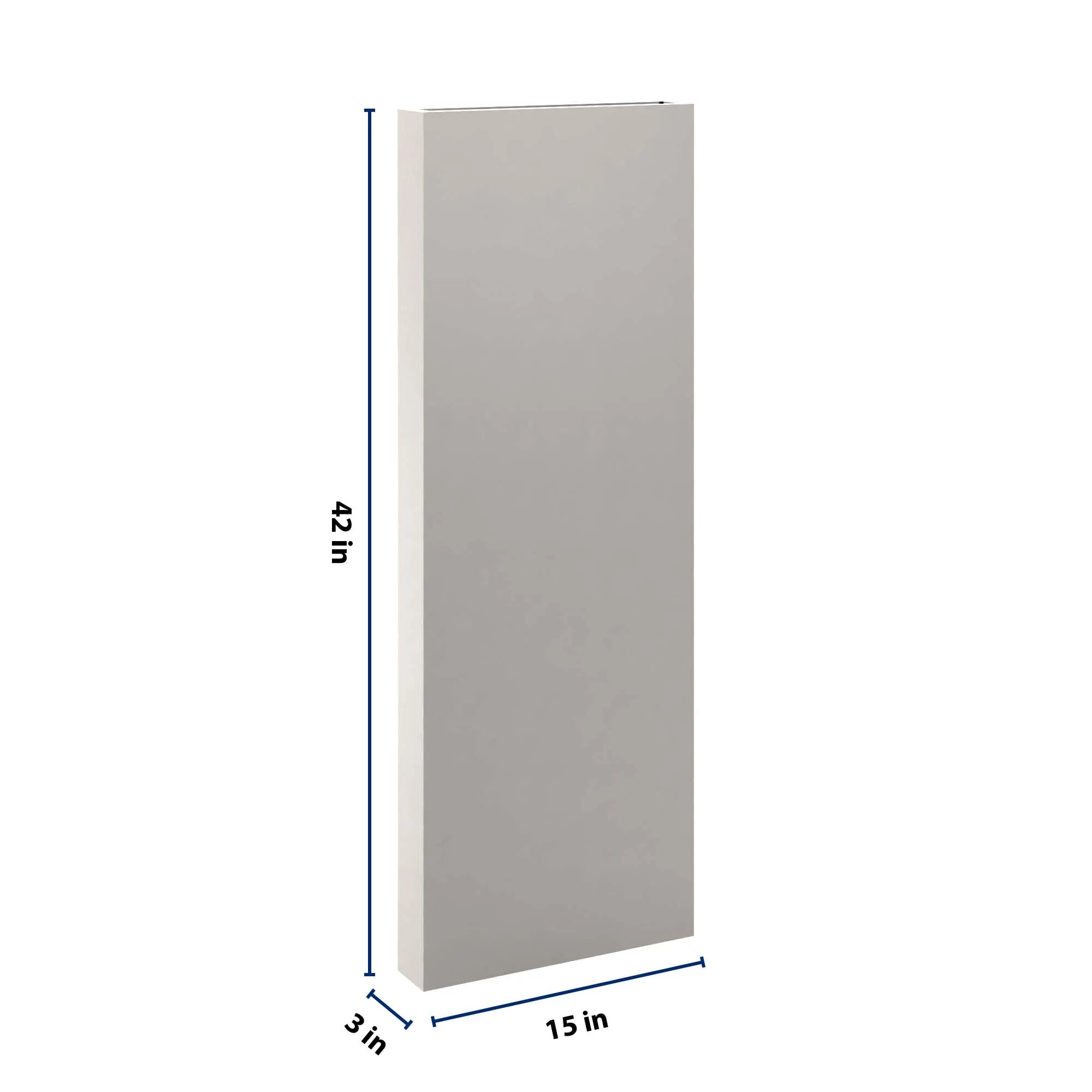 cnc luxor 5 piece misty grey 3 w x 42 h x 15 d column