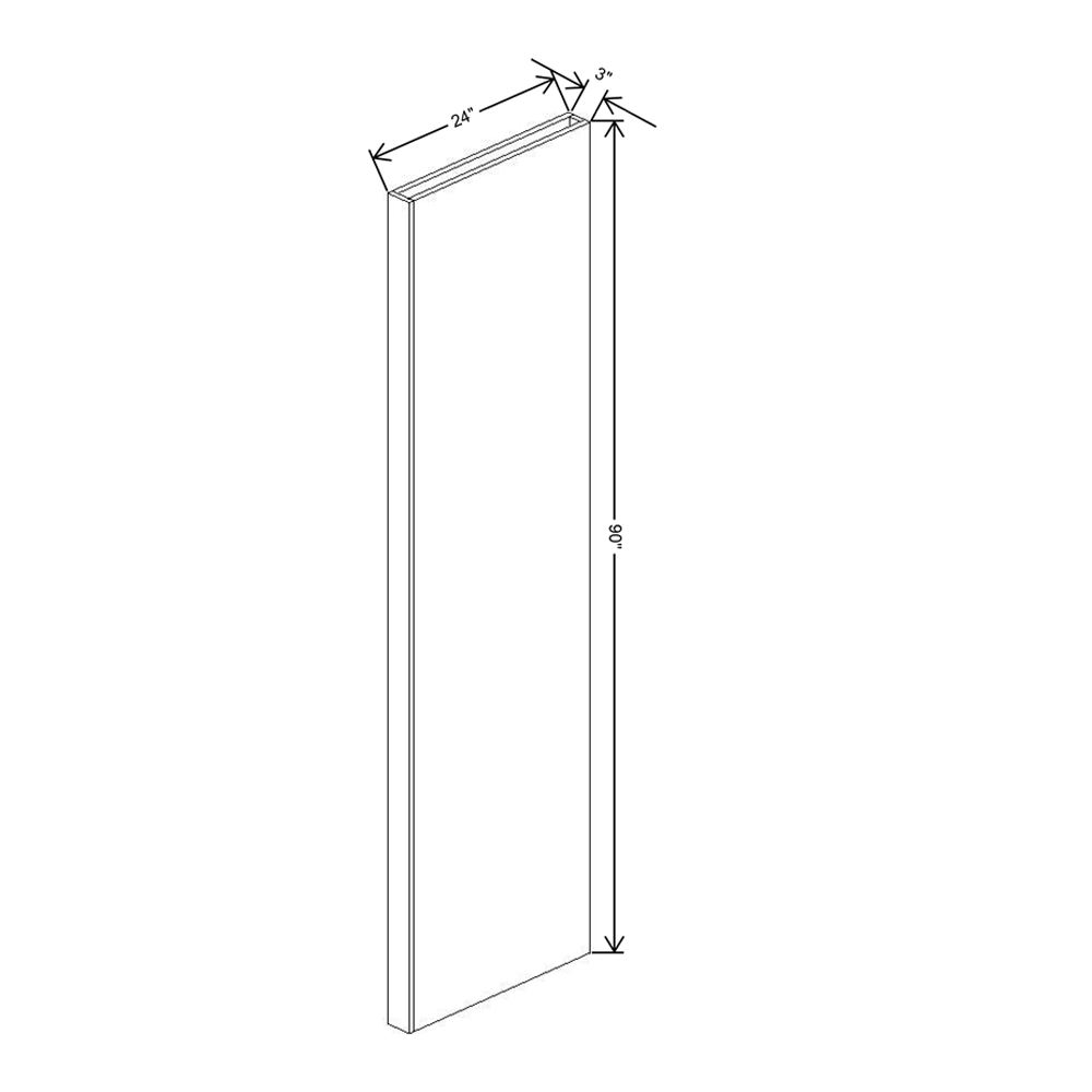 Fabuwood Illume Catalina Bianco Matte Column Tall 90 - 3" x 25" x 90"