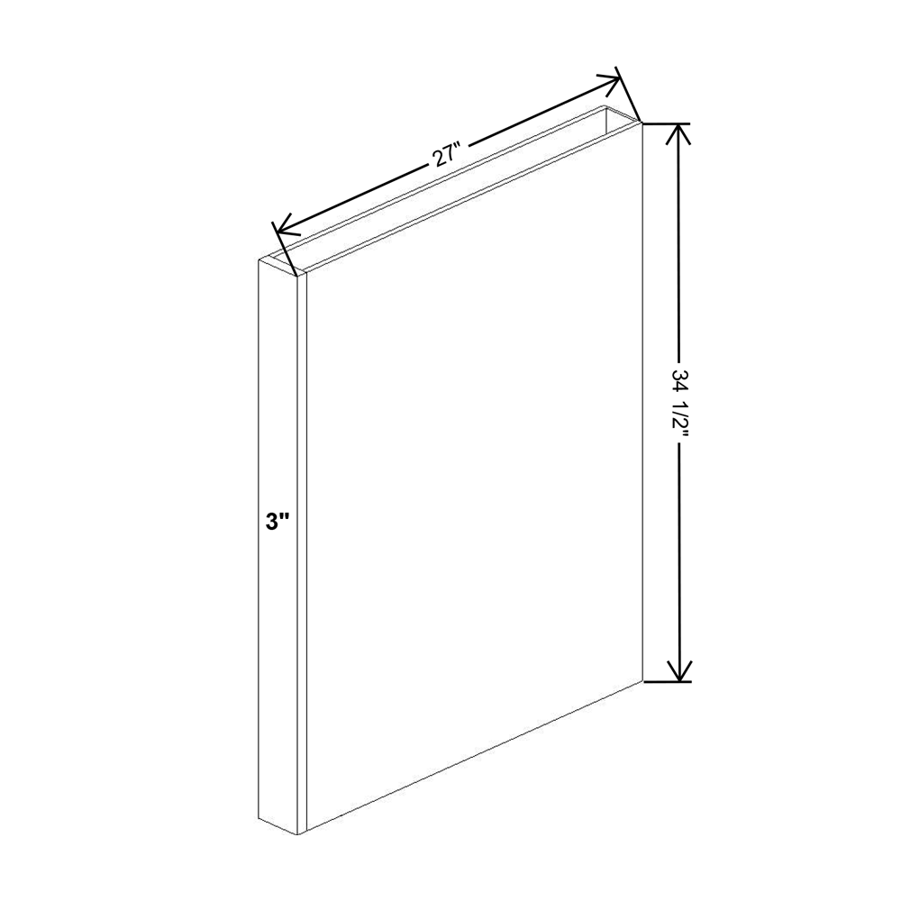 Cubitac Imperial Bergen Latte Column Base 27"D x 34.5"H