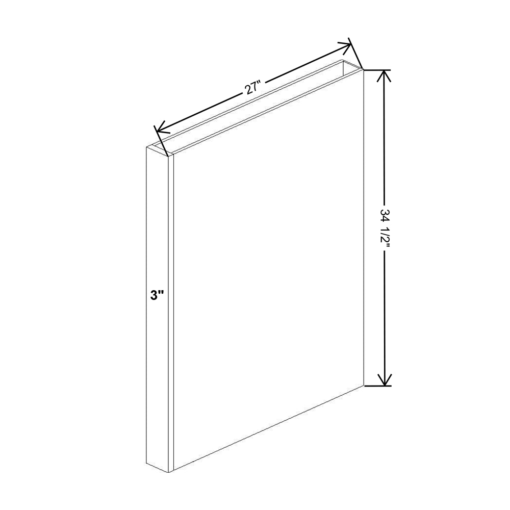 Cubitac Prestige Milan Latte 27"D X 34 1/2"H Column Base