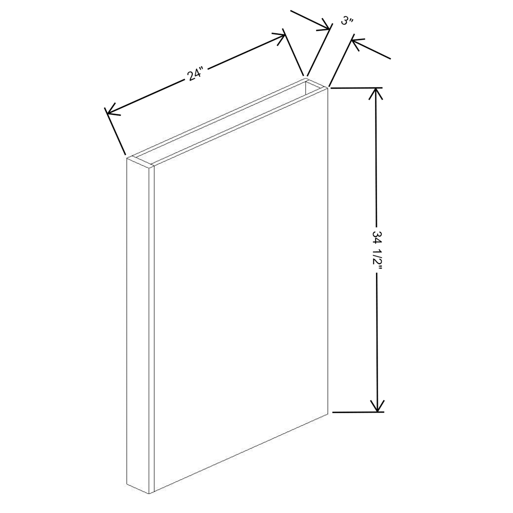 Fabuwood Allure Luna Indigo 24"W X 34 1/2"H  Column