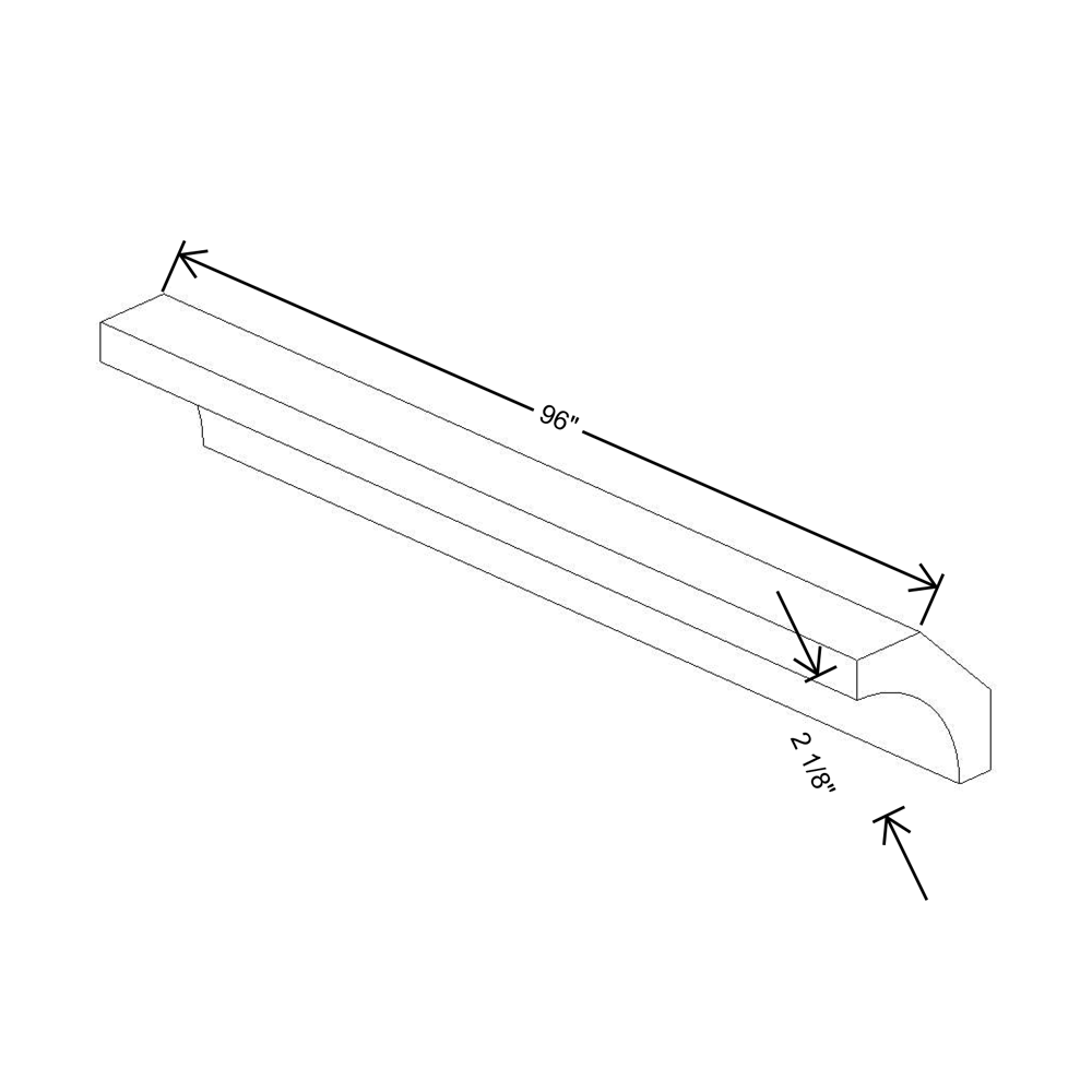 Fabuwood Allure Luna Kona 96" Length Crown Molding