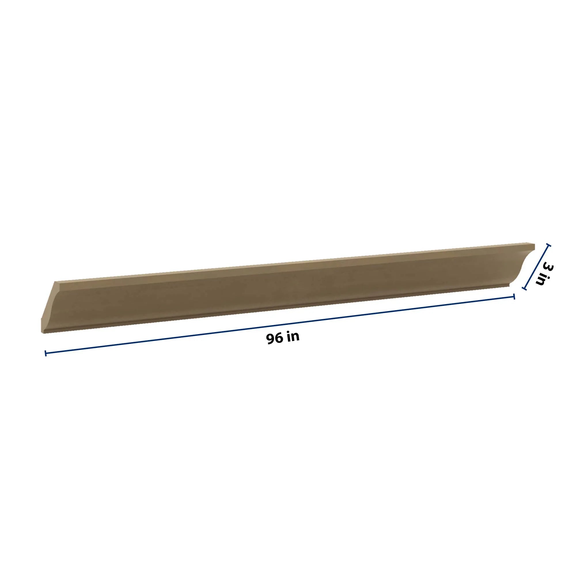 J&K Hazel H8 96" W 10-4 1/4 Crown Molding