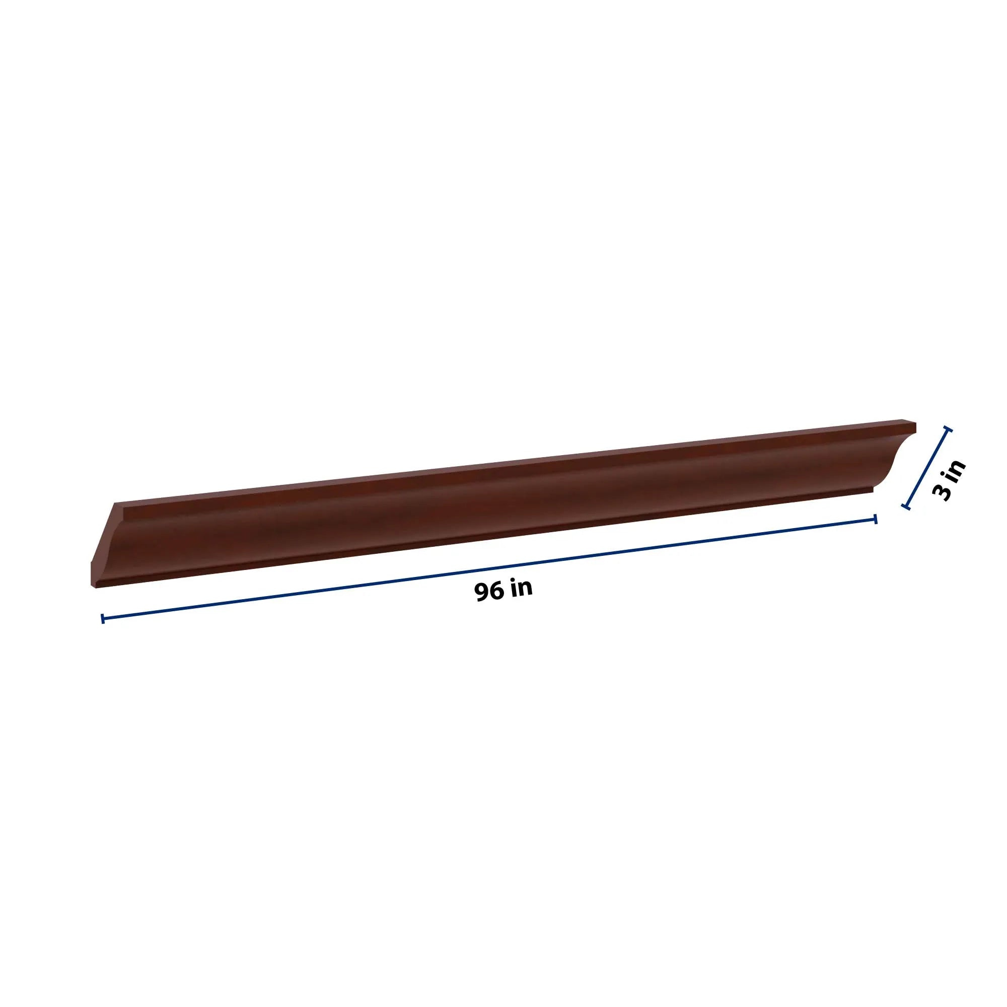 J&K Mahogany J5 96" W 10-4 1/4 Crown Molding