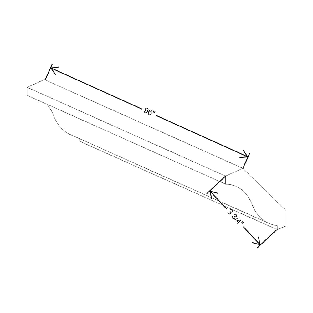 J&K Mocha Glazed K10 96" W Large Crown Molding
