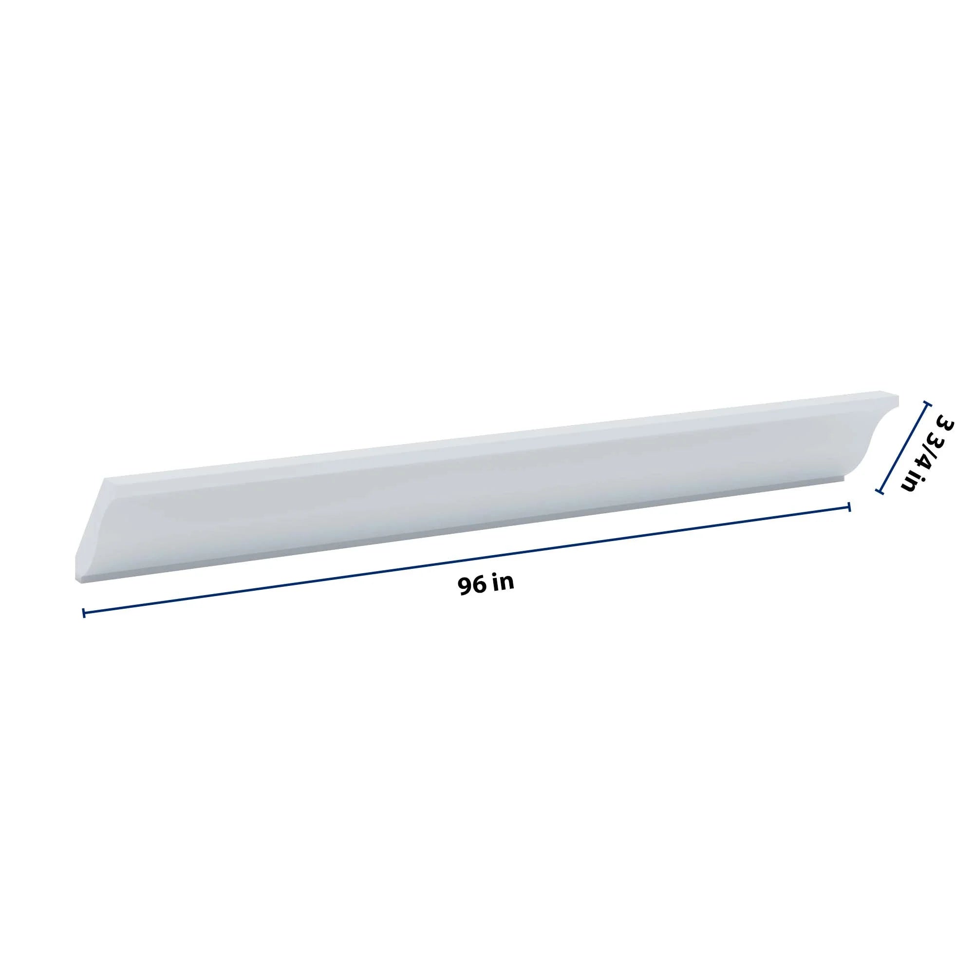 J&K White Shaker S8 96" W Large Crown Molding