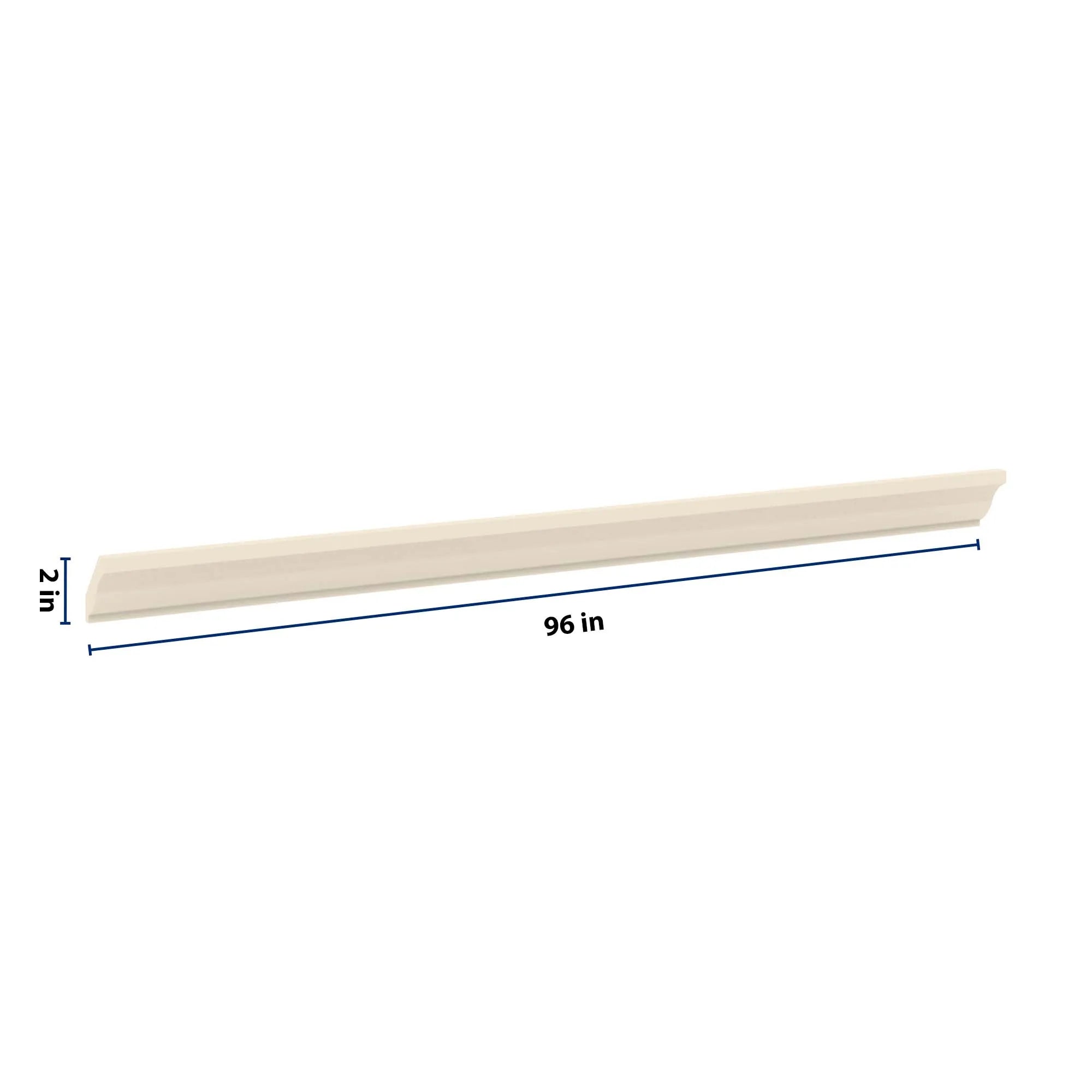 J&K Pearl Glazed H9 96" W Crown Molding
