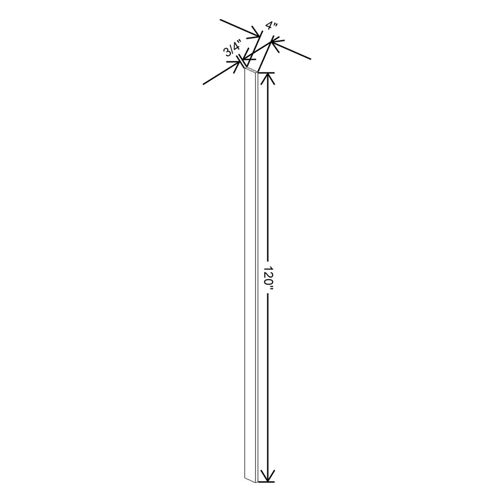 J&K White Shaker S8 Tall Filler 4" W x 120" H