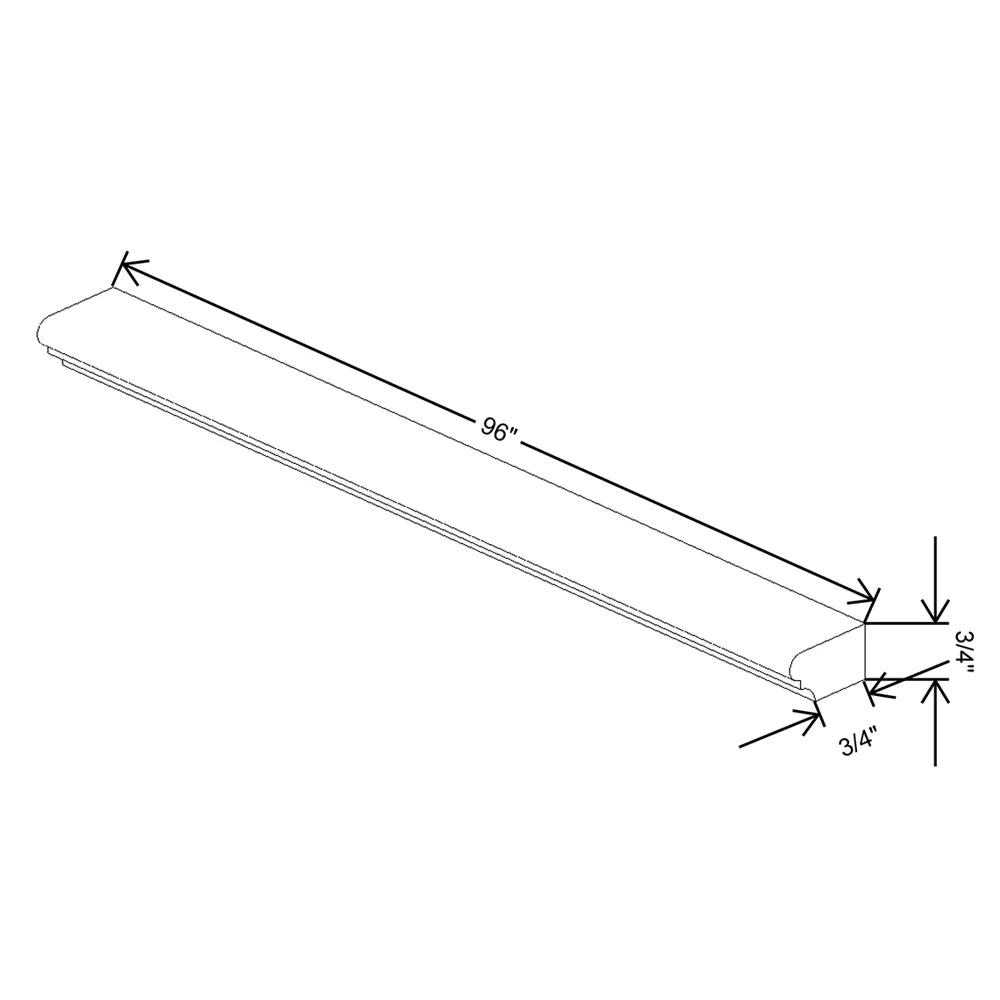 J&K Naval B7 96" W Chair Rail Molding