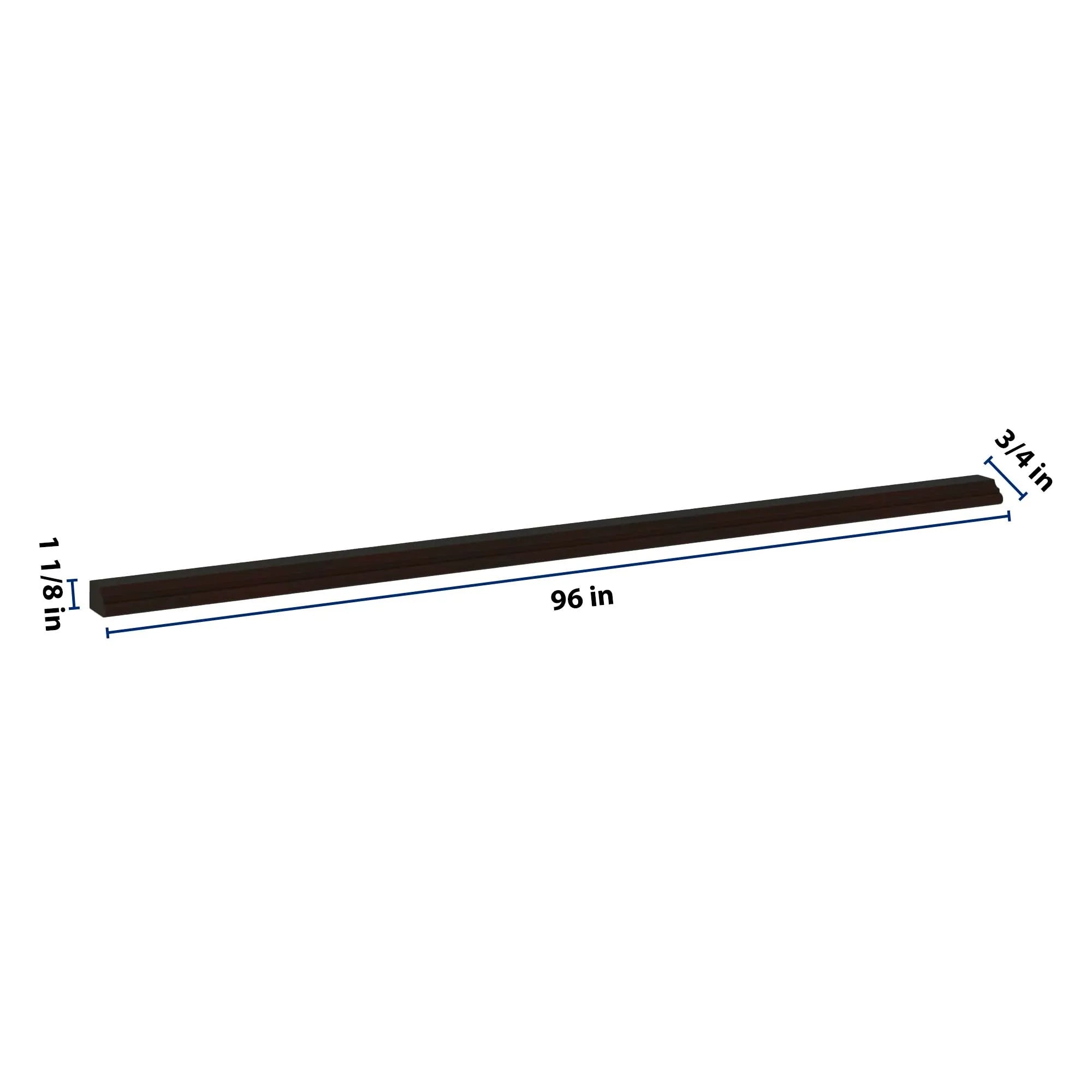 J&K Espresso K8 96" W Chair Rail Molding