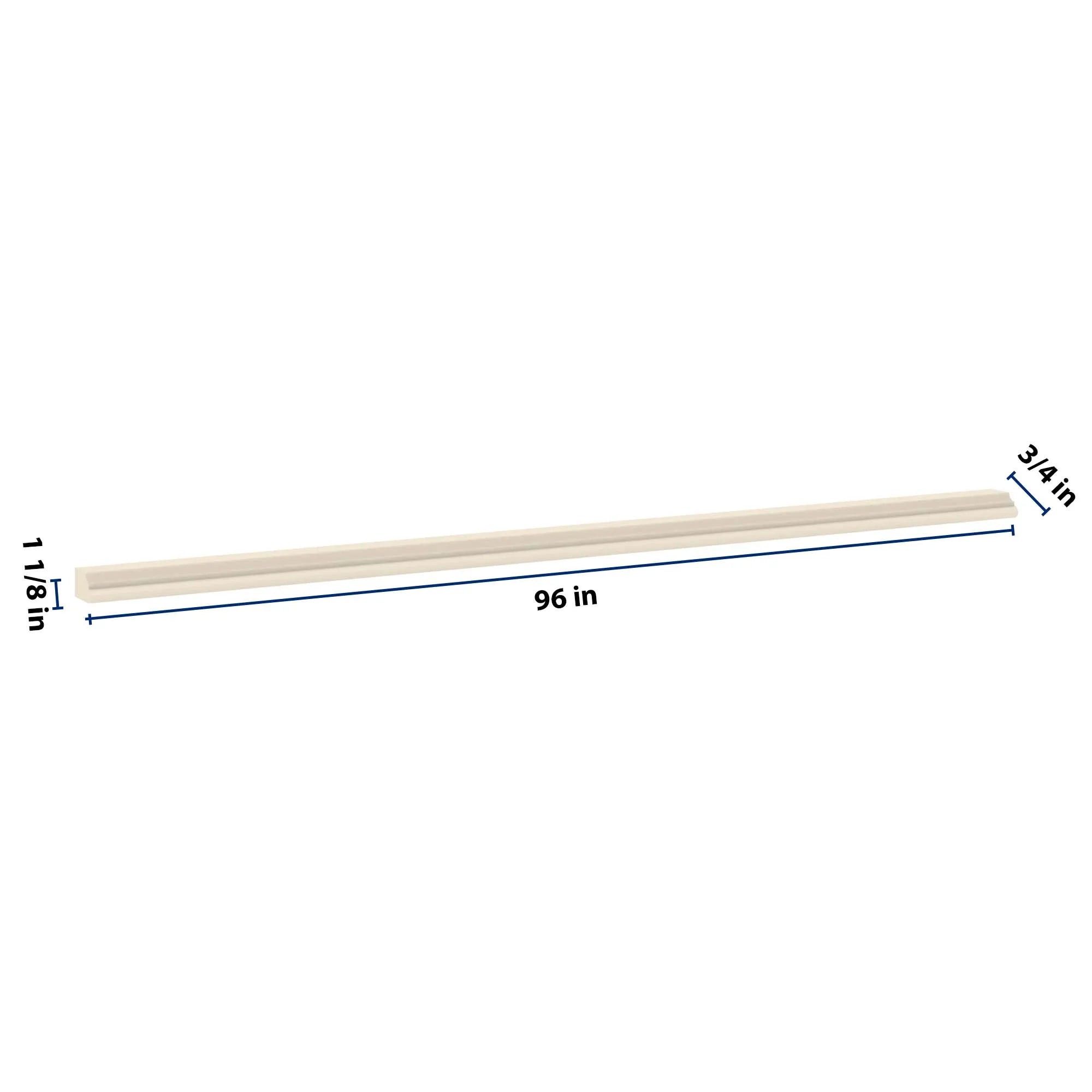 J&K Pearl Glazed H9 96" W Chair Rail Molding